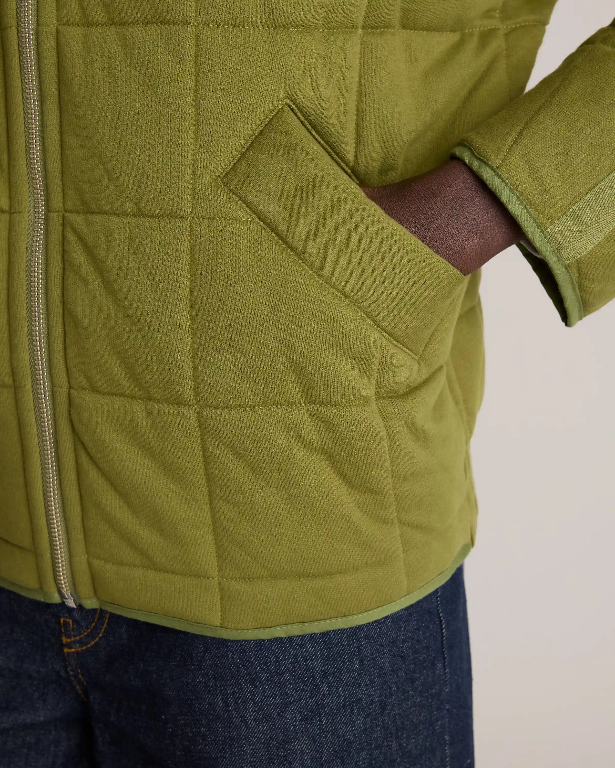 Organic Cotton Quilted Knit Jacket
