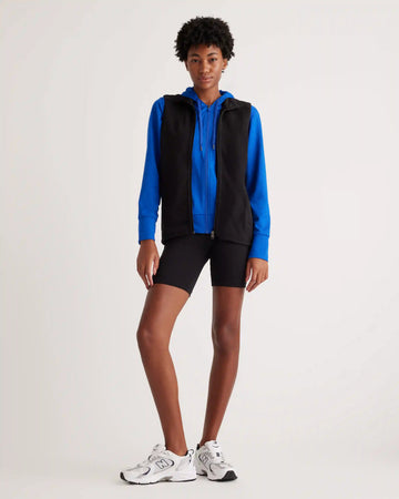 Sweater-Knit Fleece Full-Zip Vest