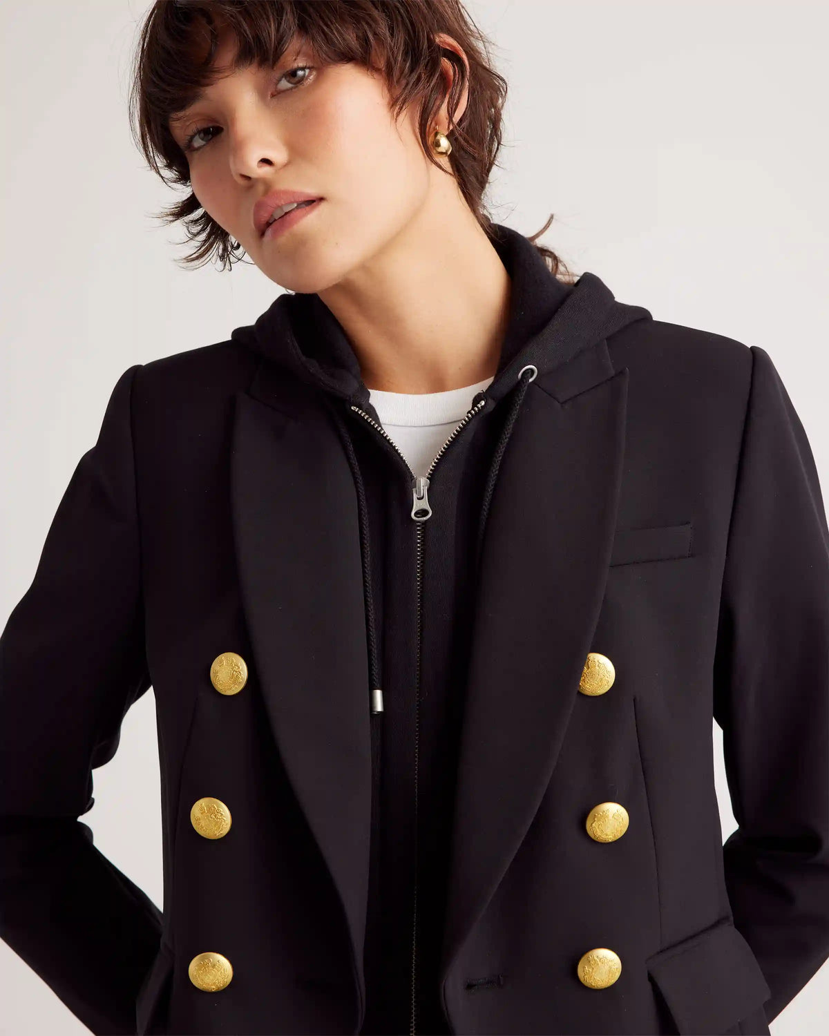 Organic Heavyweight Fleece Hoodie Blazer Insert