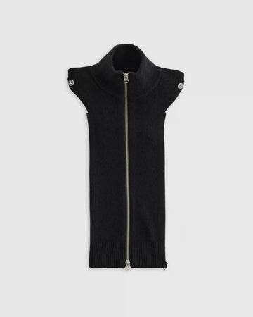 100% Mongolian Cashmere Ribbed Collar Blazer Insert