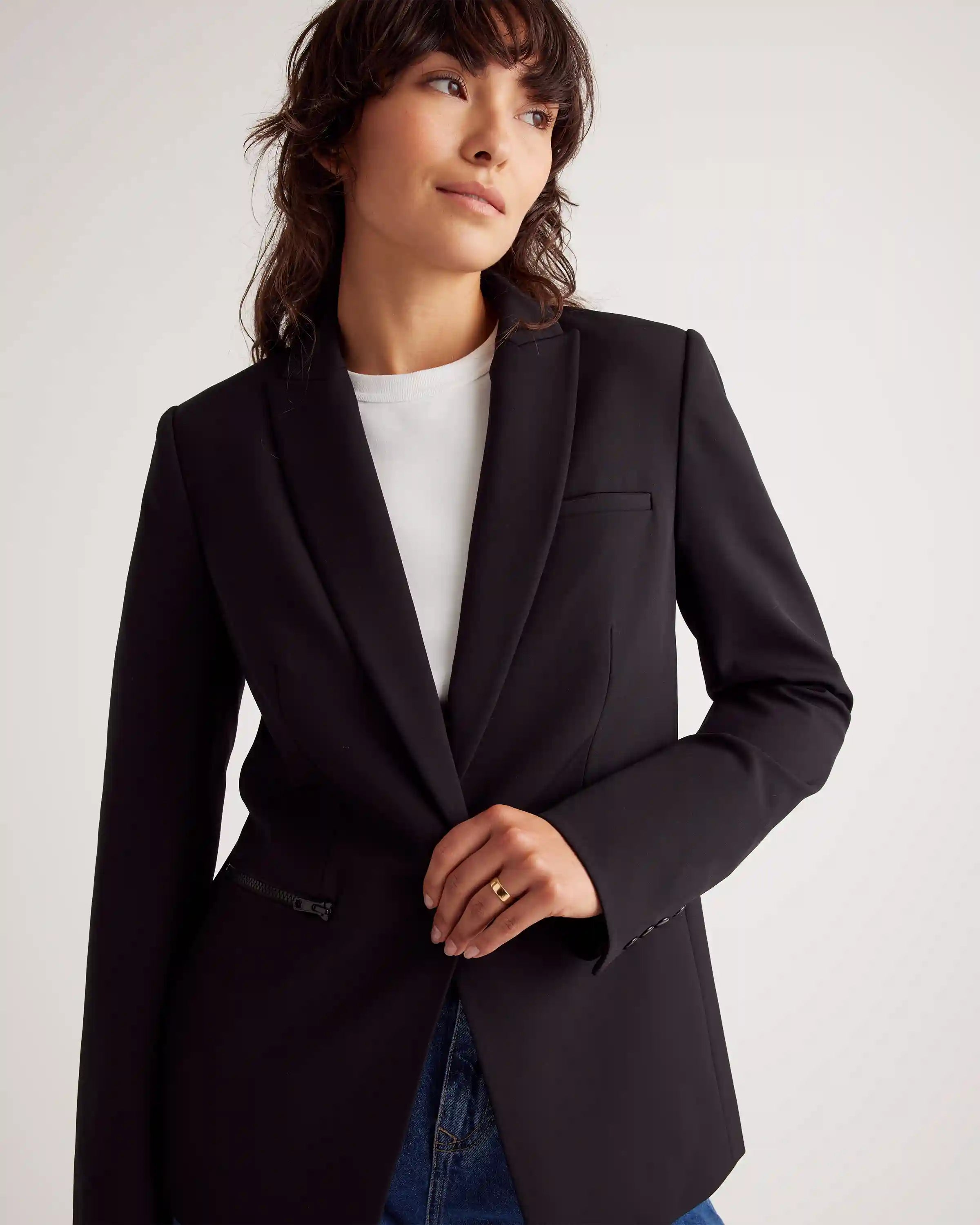 Scuba Single-Breasted Convertible Blazer