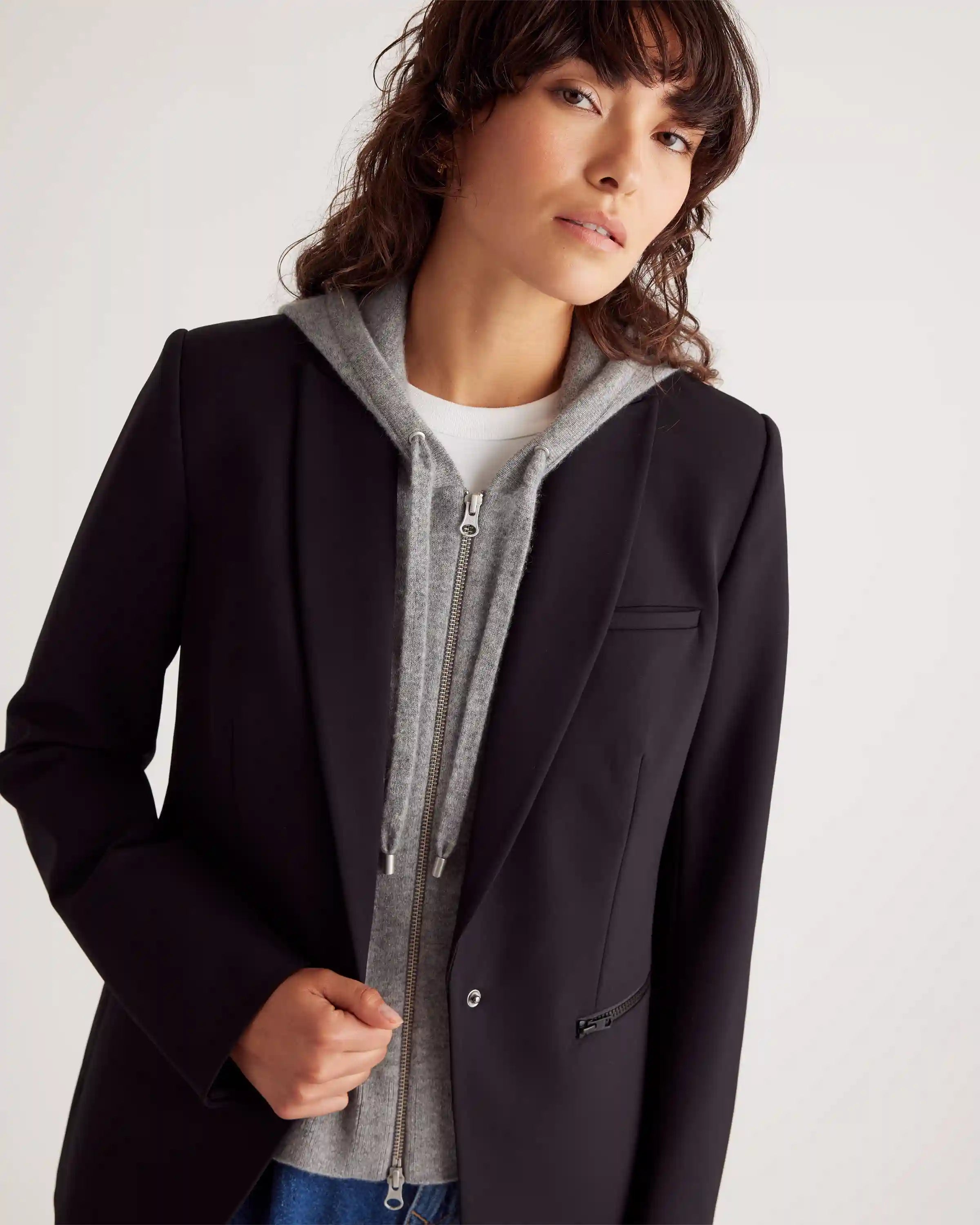 Scuba Single-Breasted Convertible Blazer