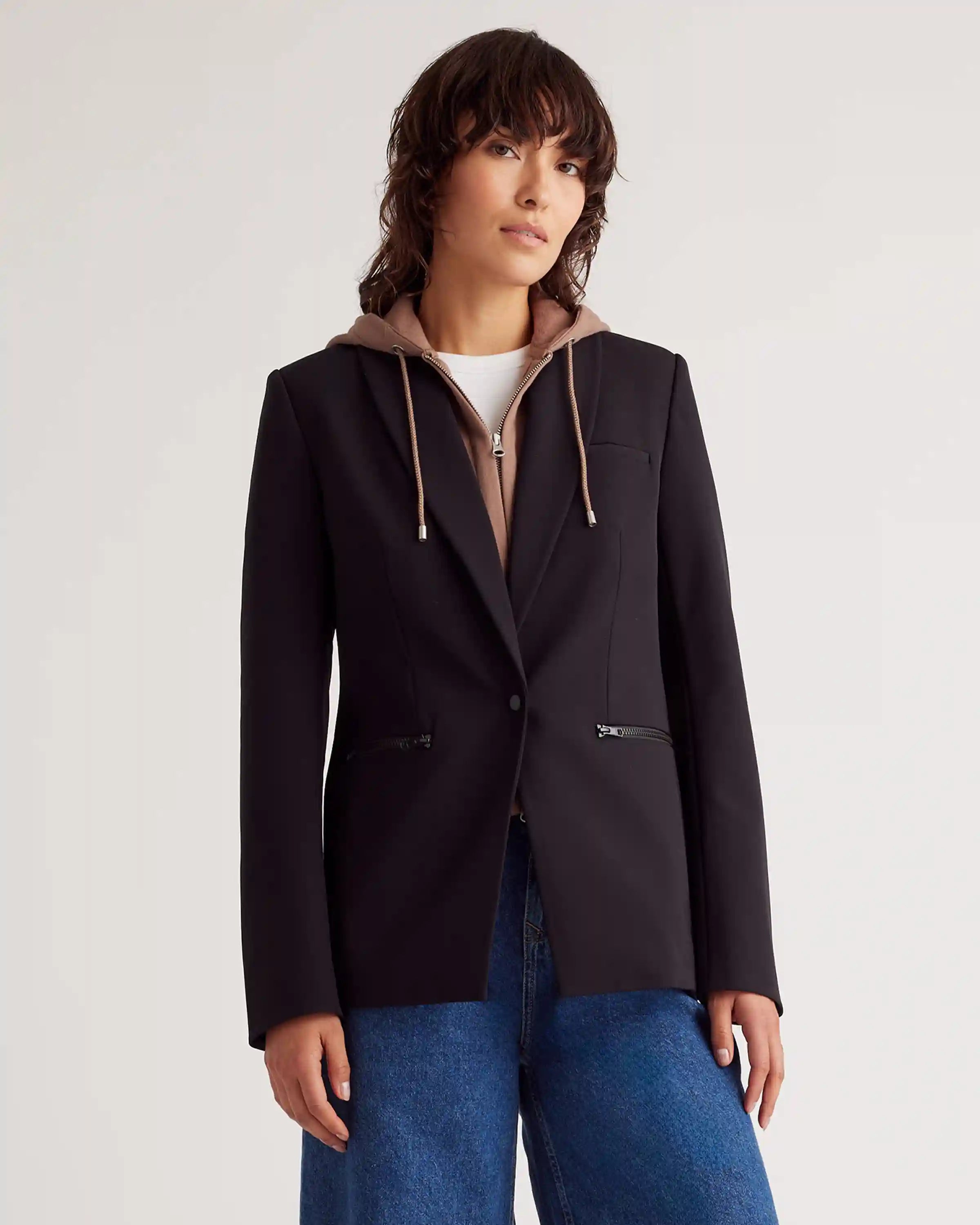 Organic Heavyweight Fleece Hoodie Blazer Insert