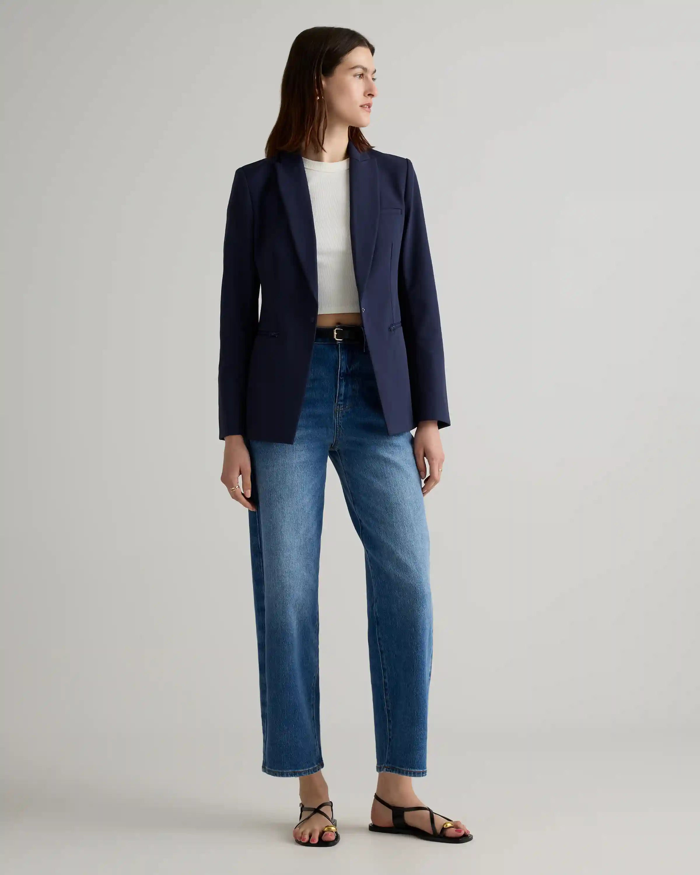 Scuba Single-Breasted Convertible Blazer