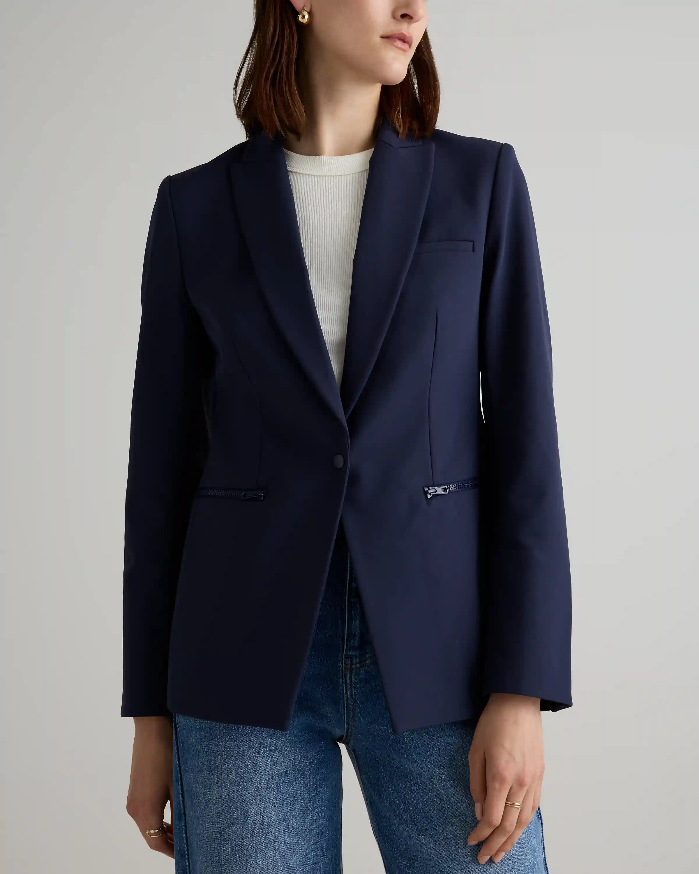 Scuba Single-Breasted Convertible Blazer