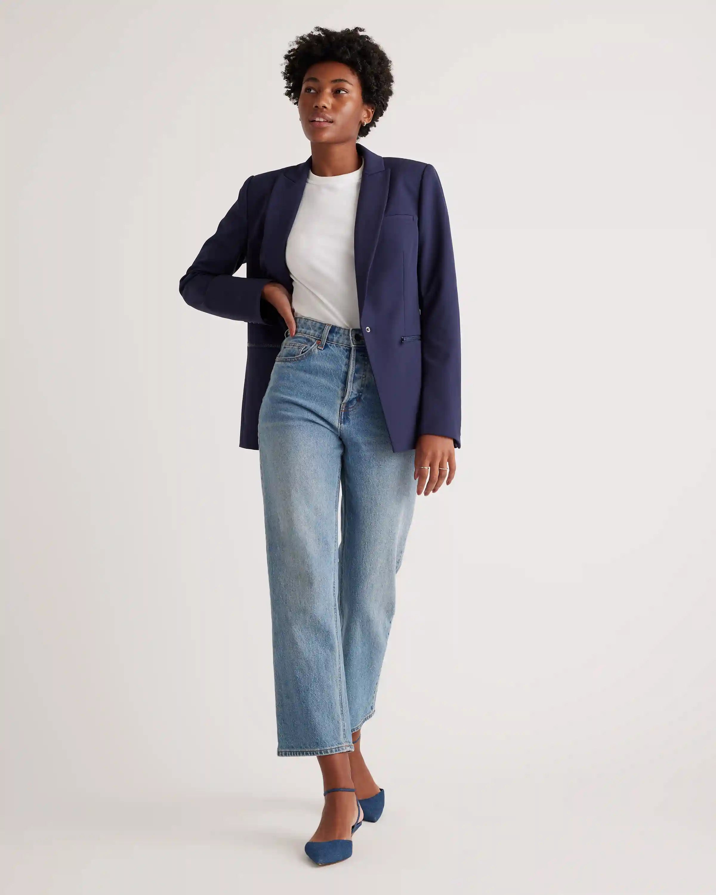 Scuba Single-Breasted Convertible Blazer