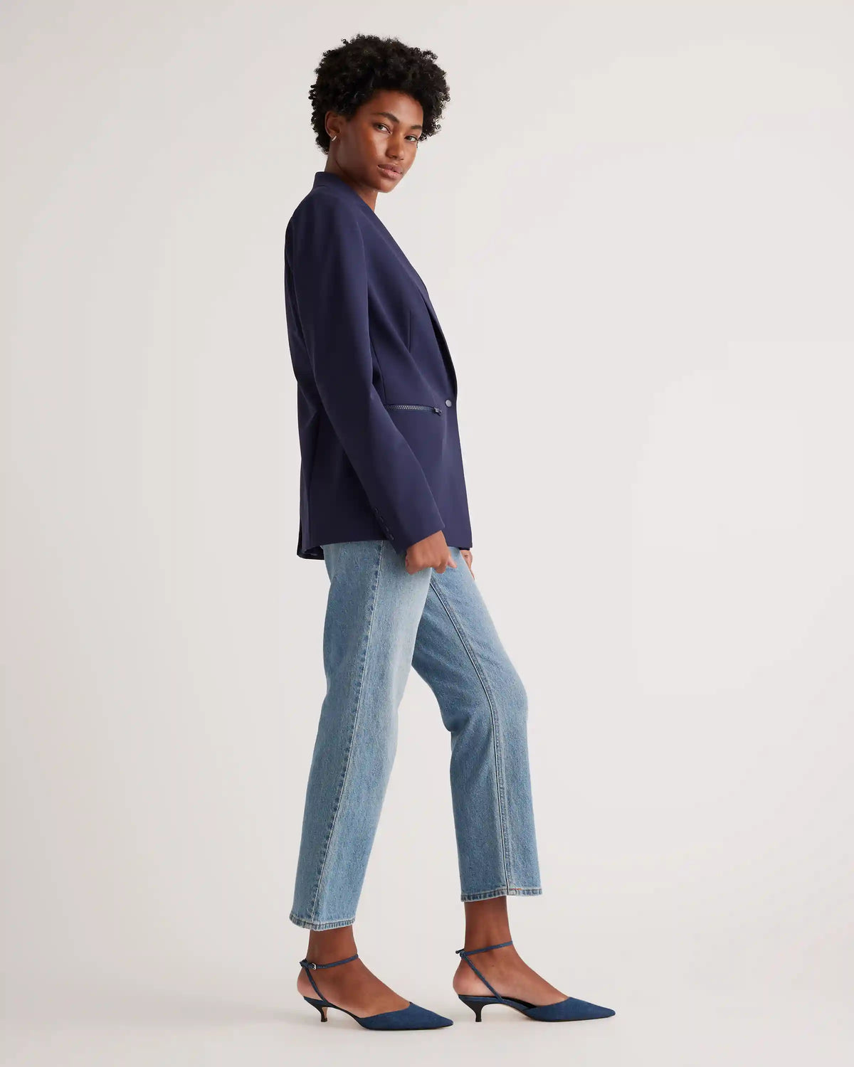 Scuba Single-Breasted Convertible Blazer