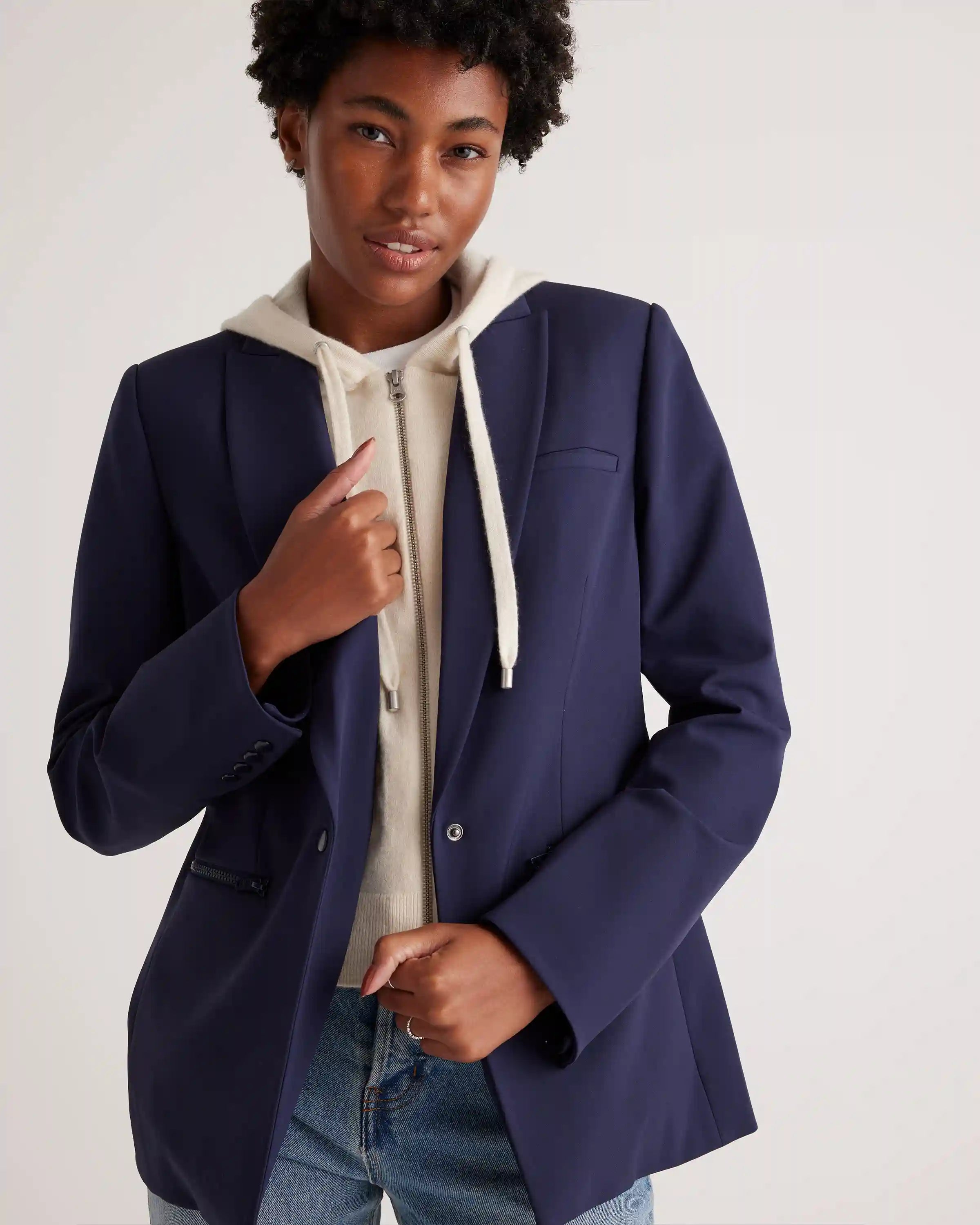 Scuba Single-Breasted Convertible Blazer