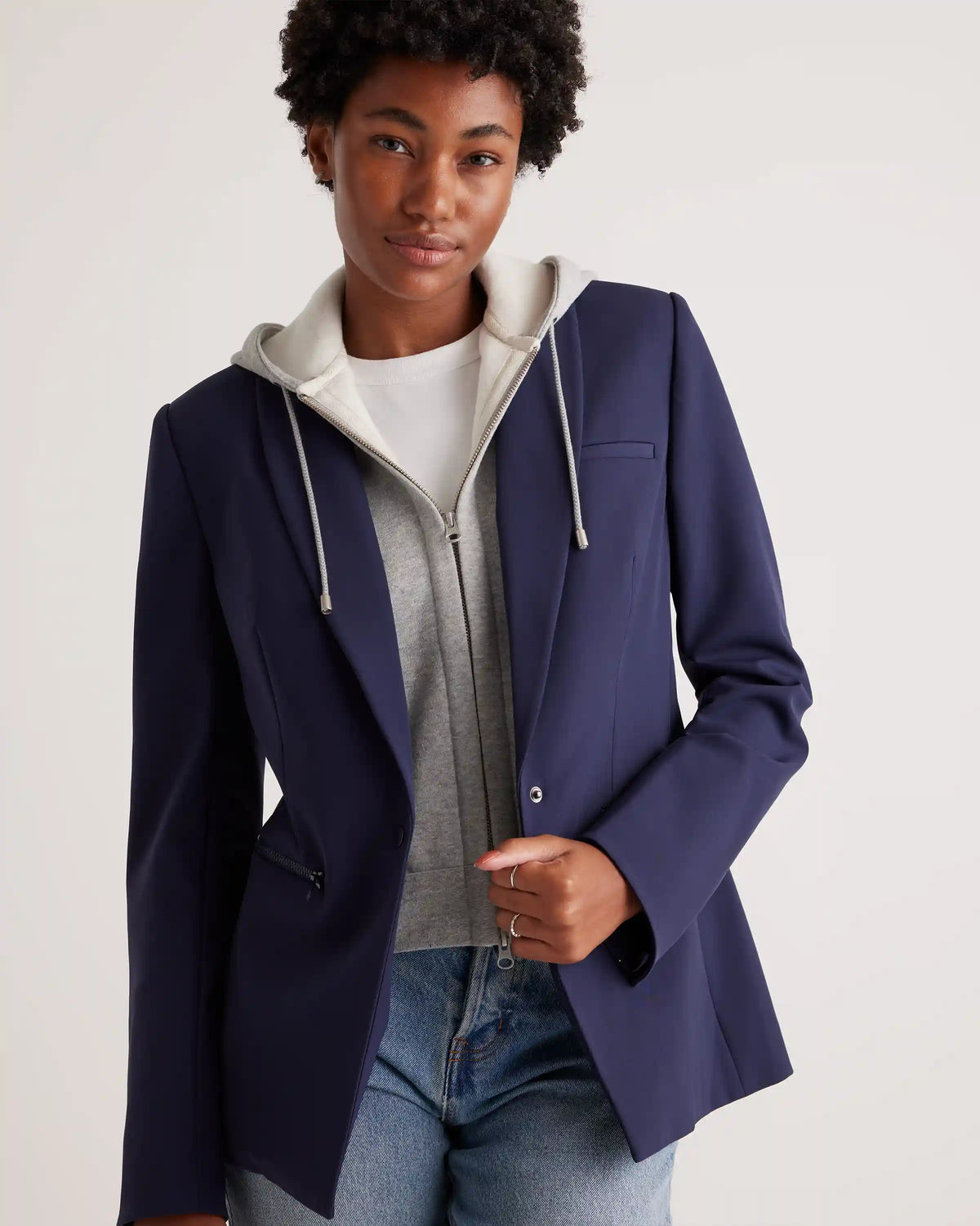 Scuba Single-Breasted Convertible Blazer
