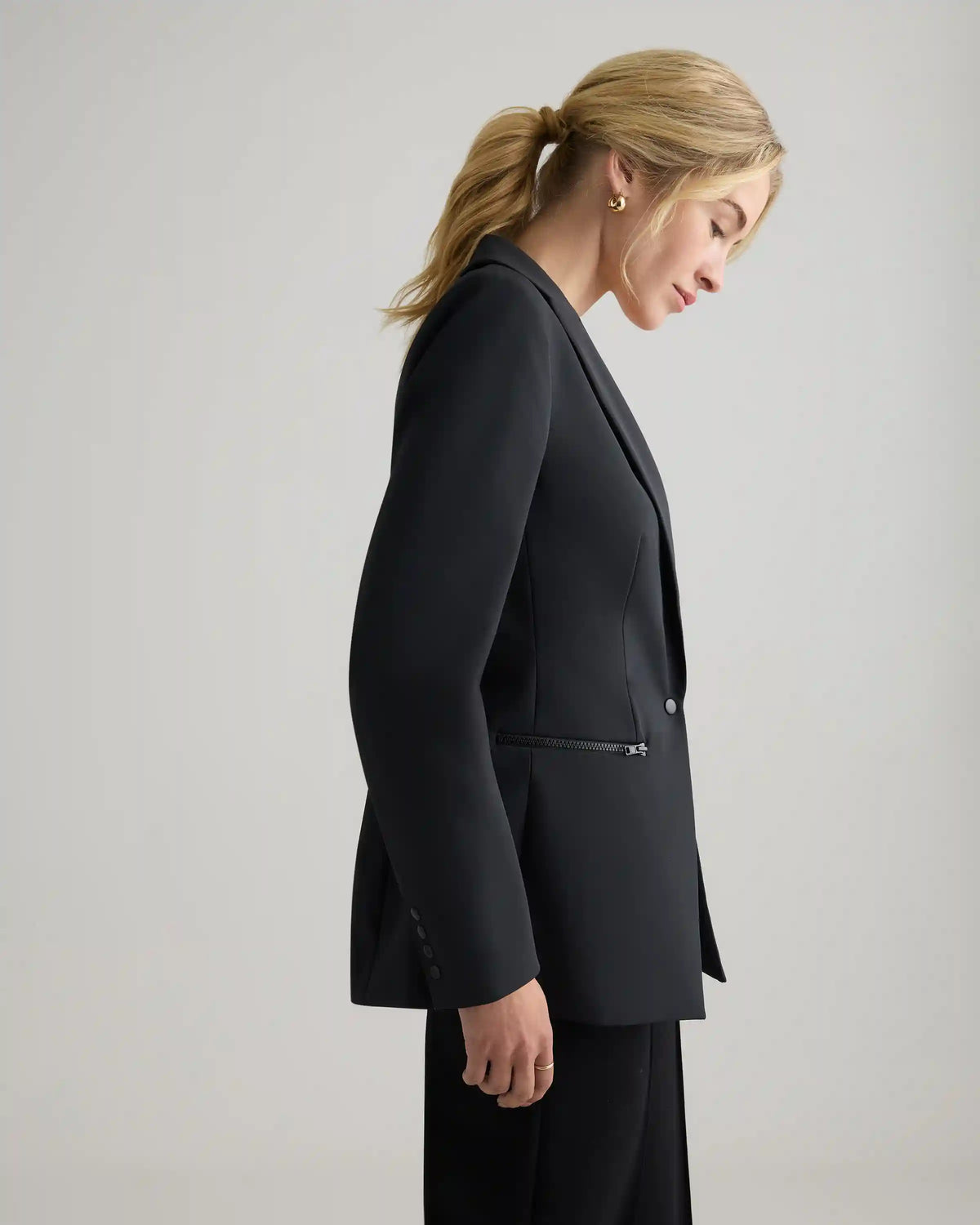 Scuba Single-Breasted Convertible Blazer