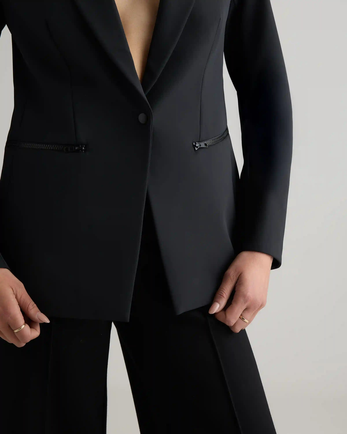 Scuba Single-Breasted Convertible Blazer