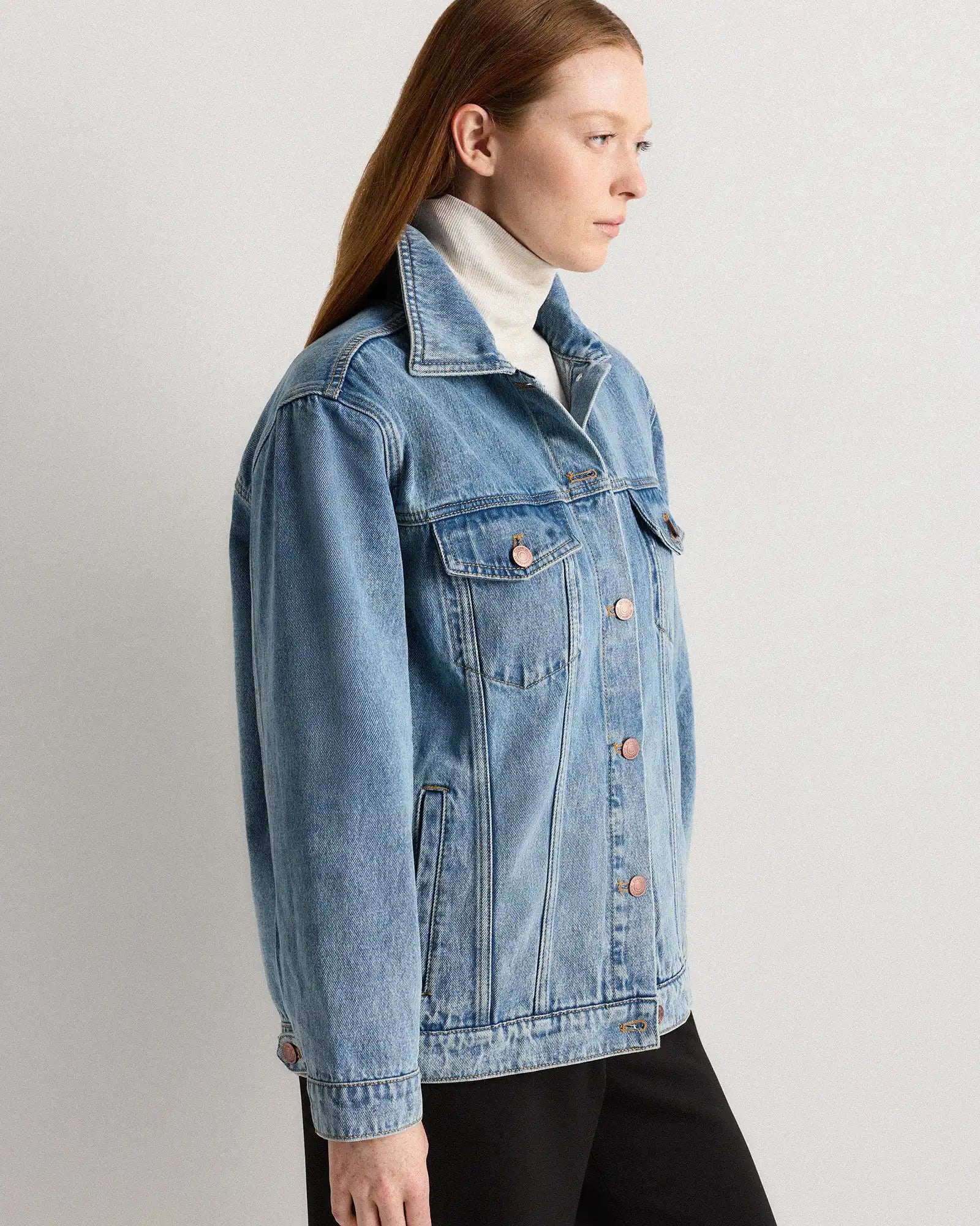 100% Organic Cotton Oversized Denim Jacket