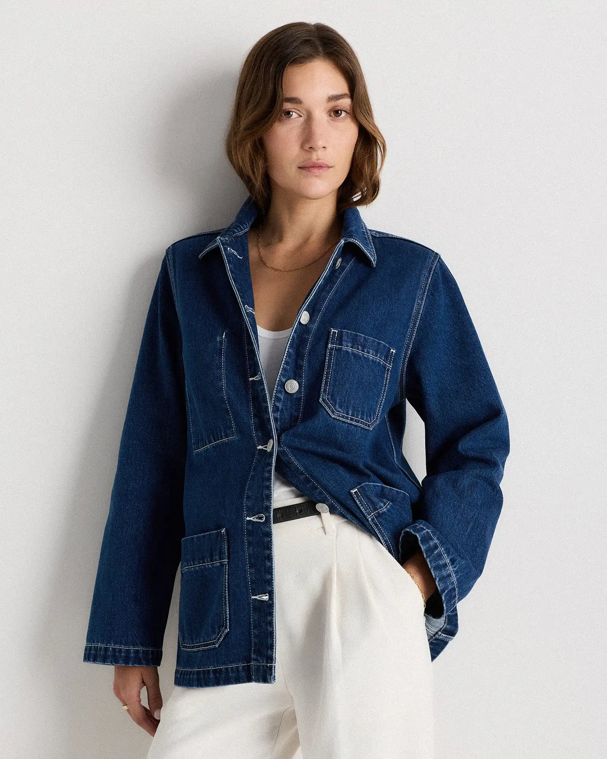 100% Organic Cotton Denim Chore Jacket