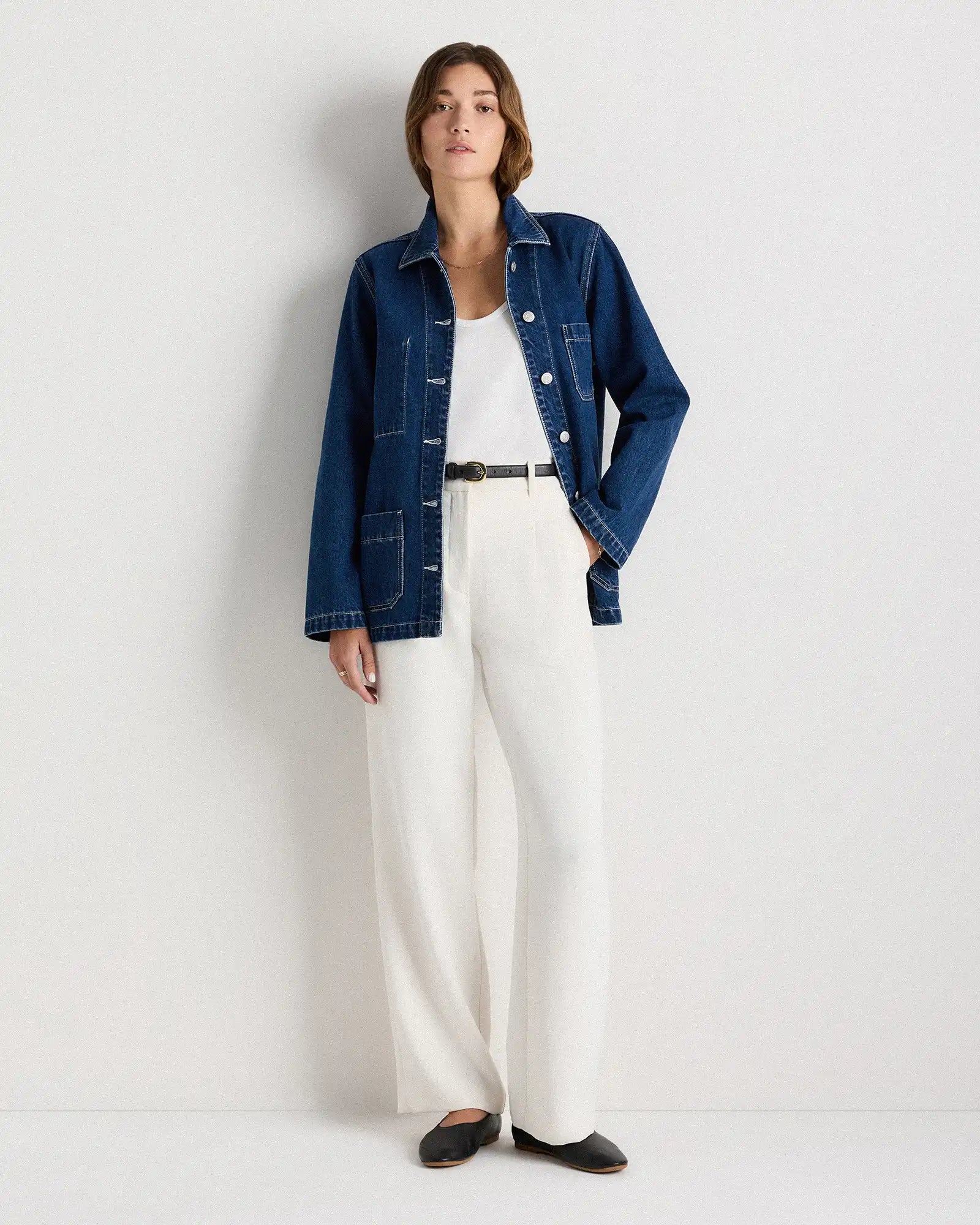 100% Organic Cotton Denim Chore Jacket