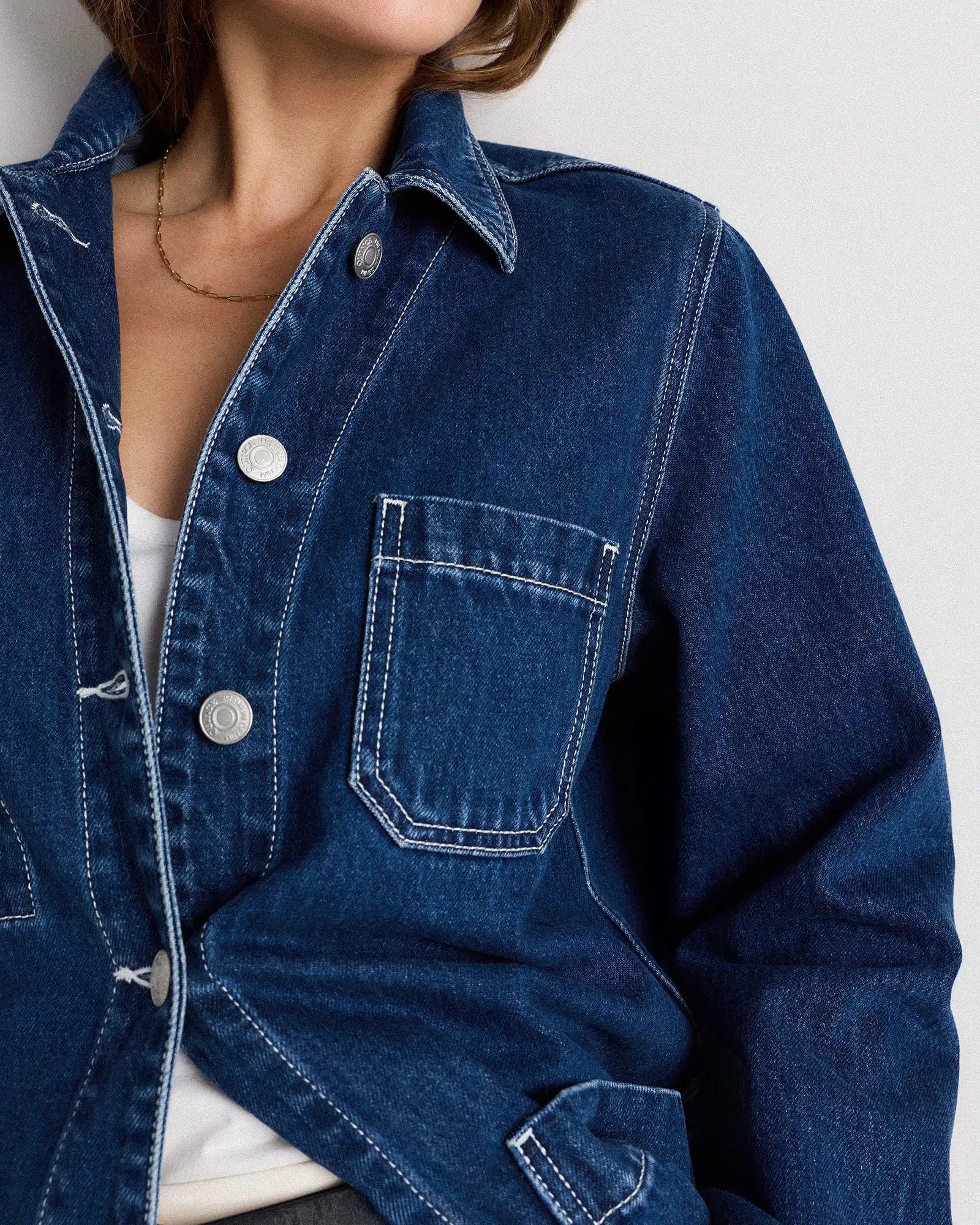 100% Organic Cotton Denim Chore Jacket