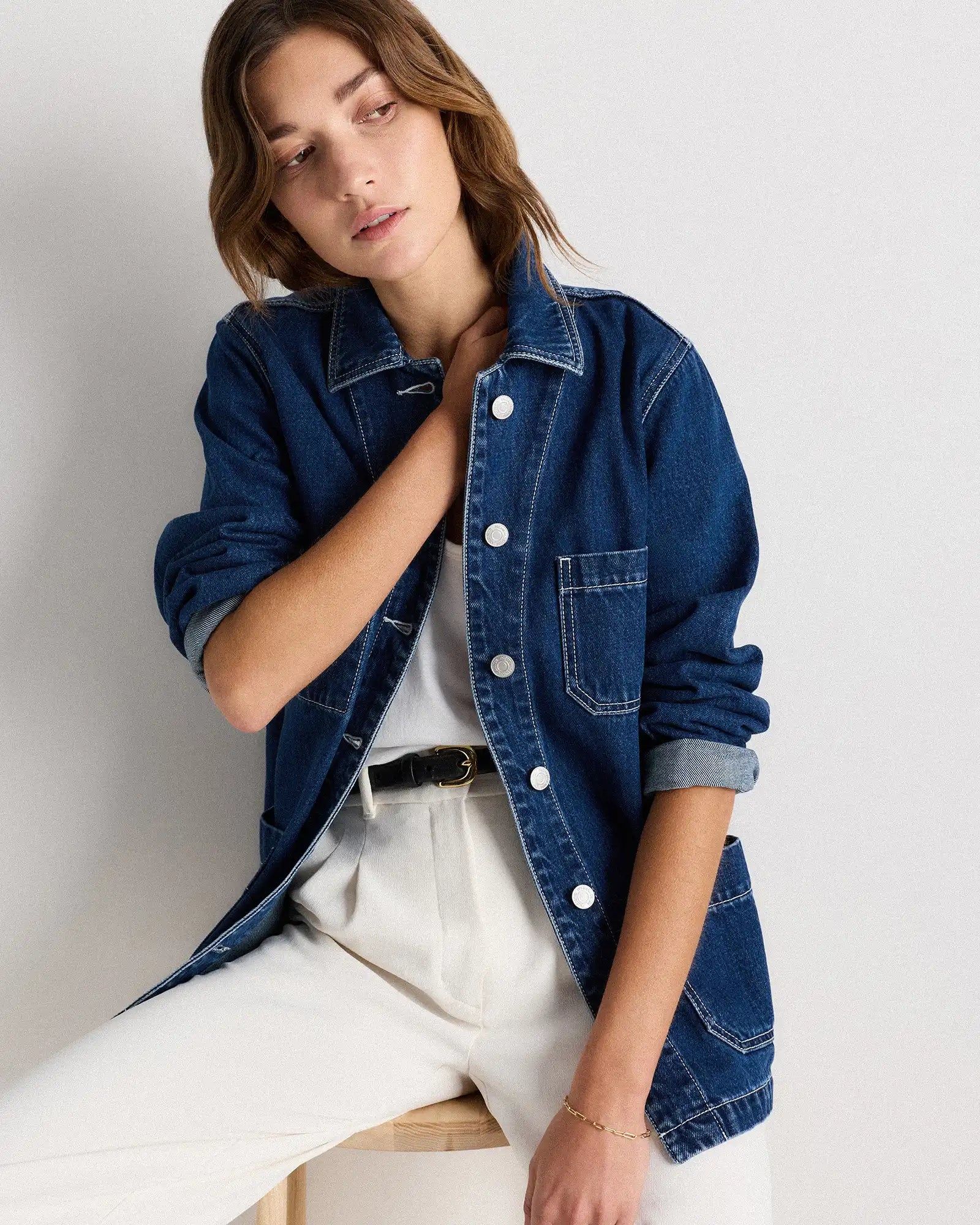 100% Organic Cotton Denim Chore Jacket