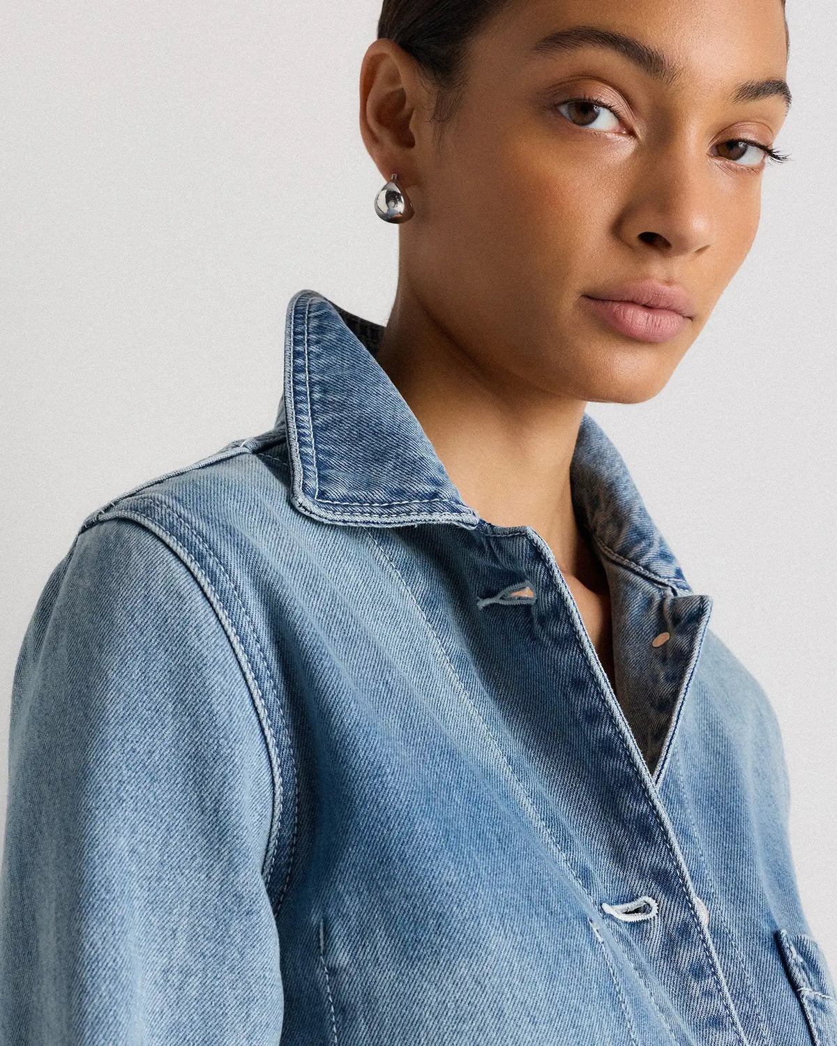 100% Organic Cotton Denim Chore Jacket