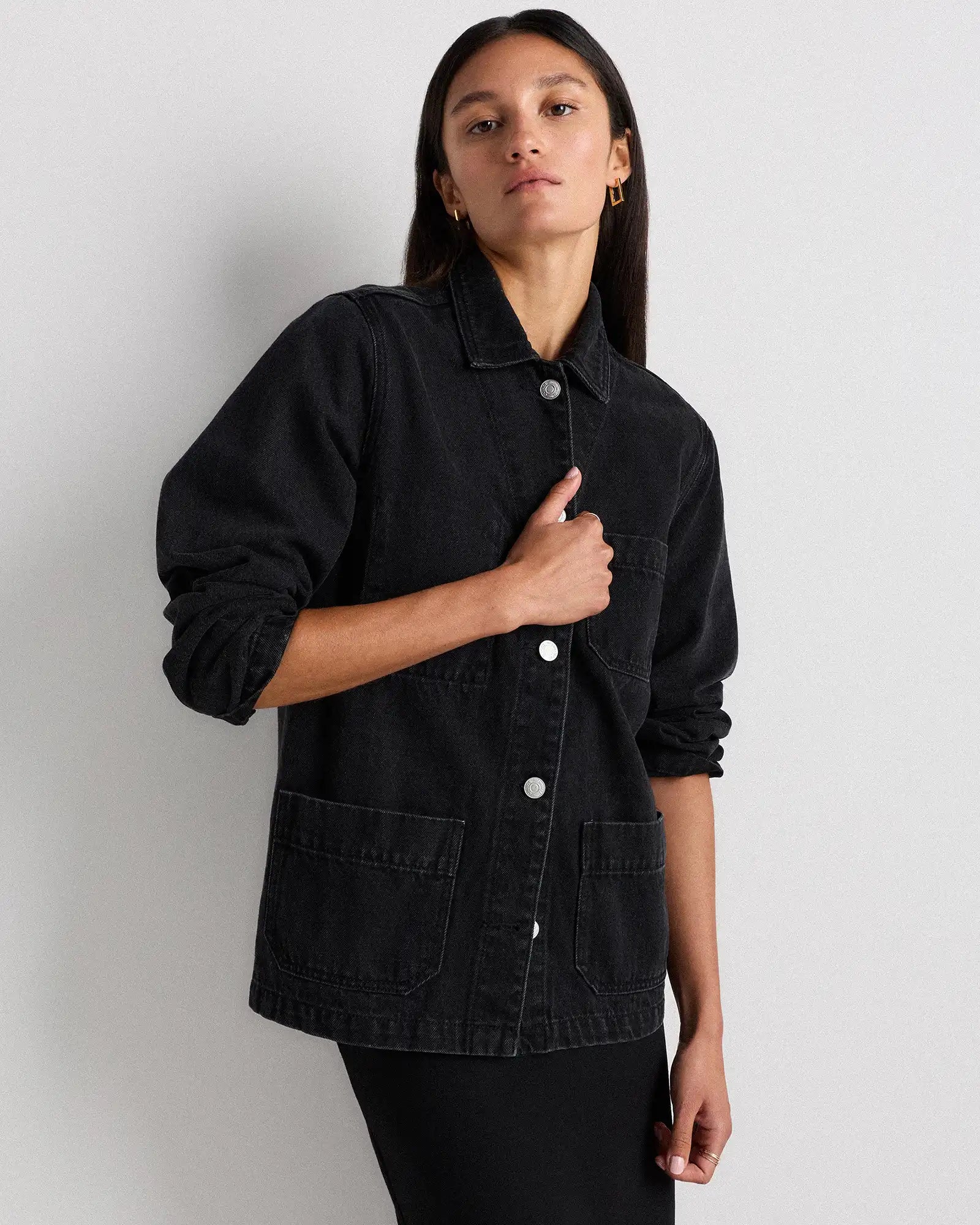 100% Organic Cotton Denim Chore Jacket