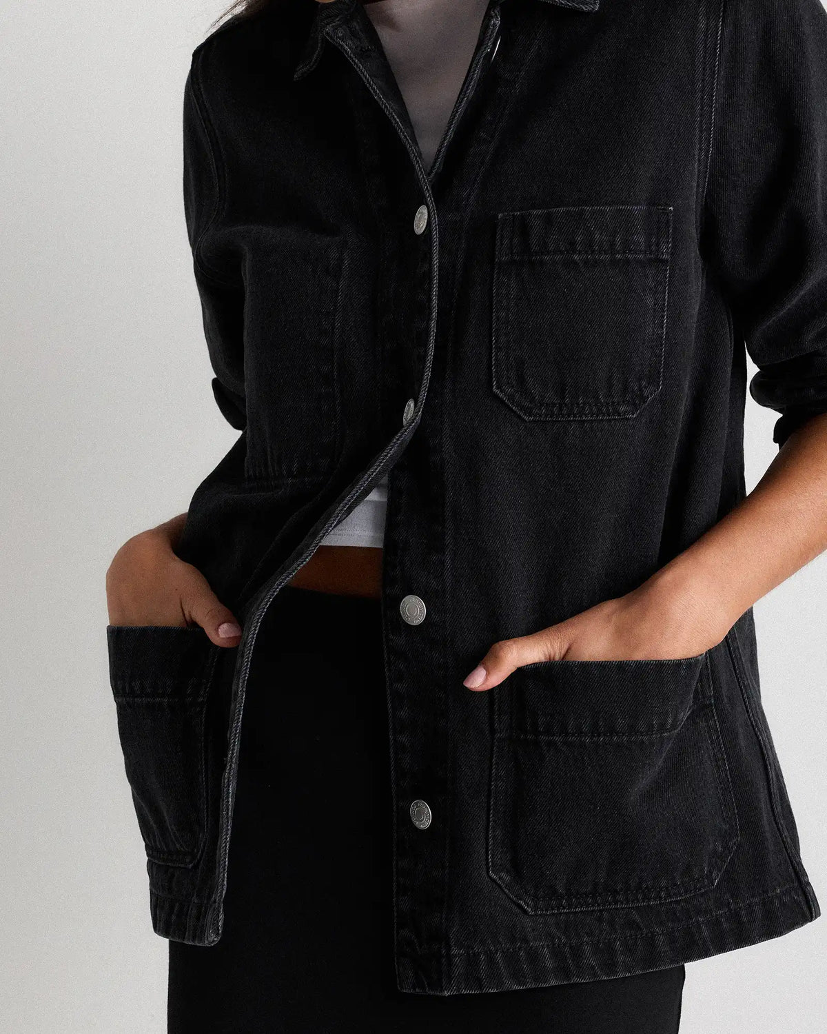 100% Organic Cotton Denim Chore Jacket