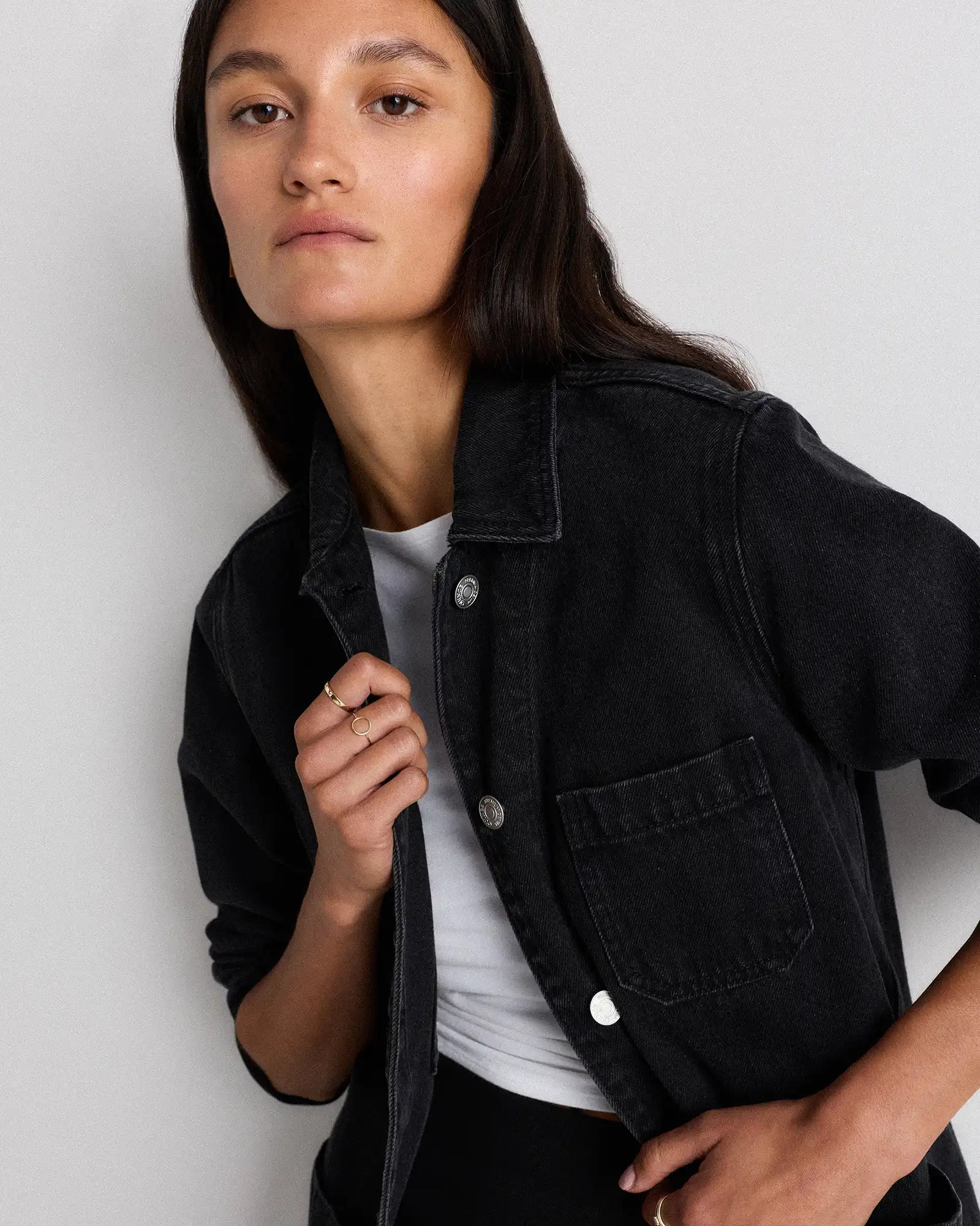 100% Organic Cotton Denim Chore Jacket
