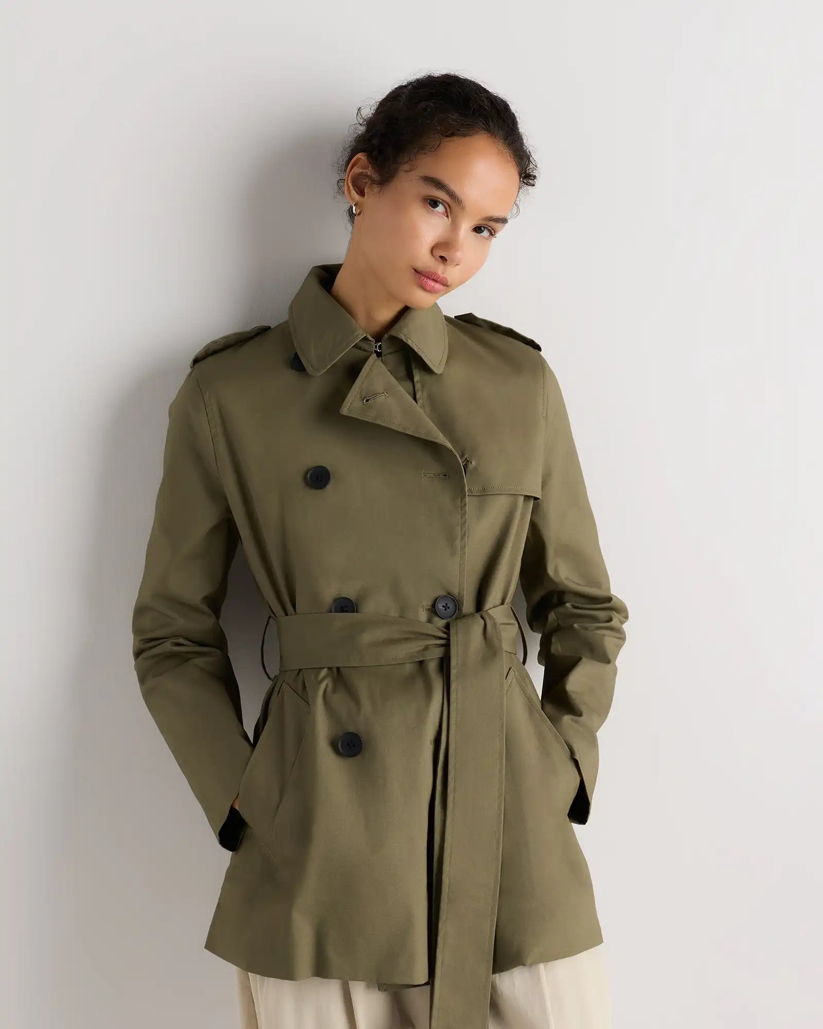 Comfort Stretch Short Trench Coat