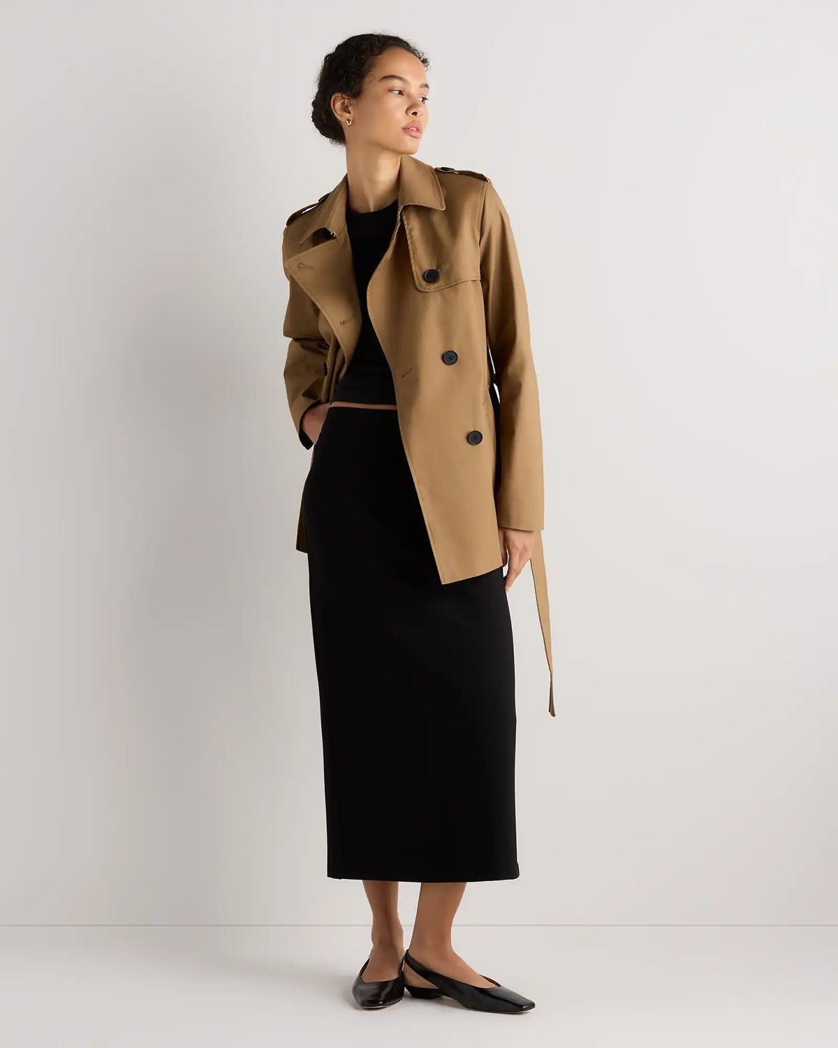 Comfort Stretch Short Trench Coat