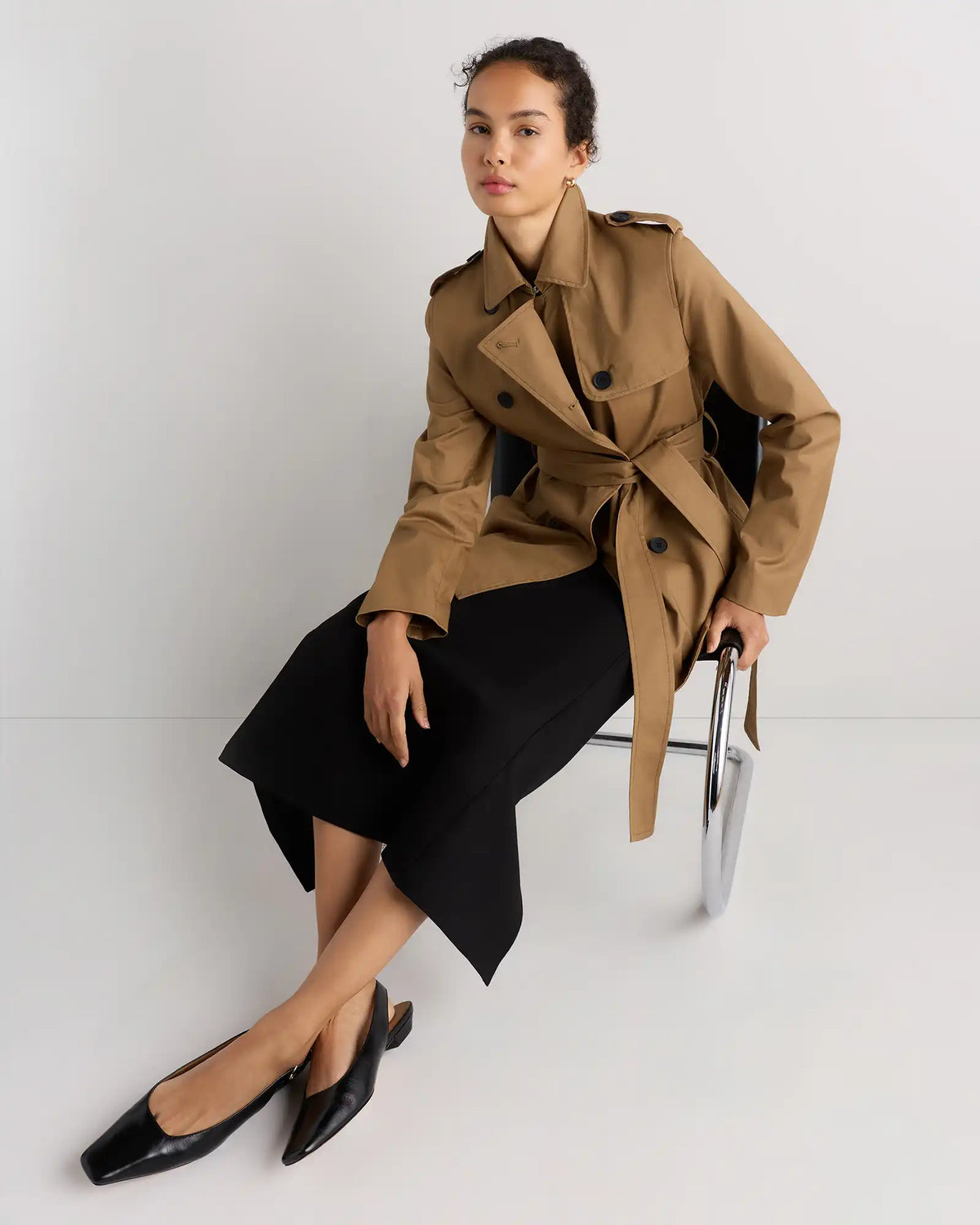 Comfort Stretch Short Trench Coat