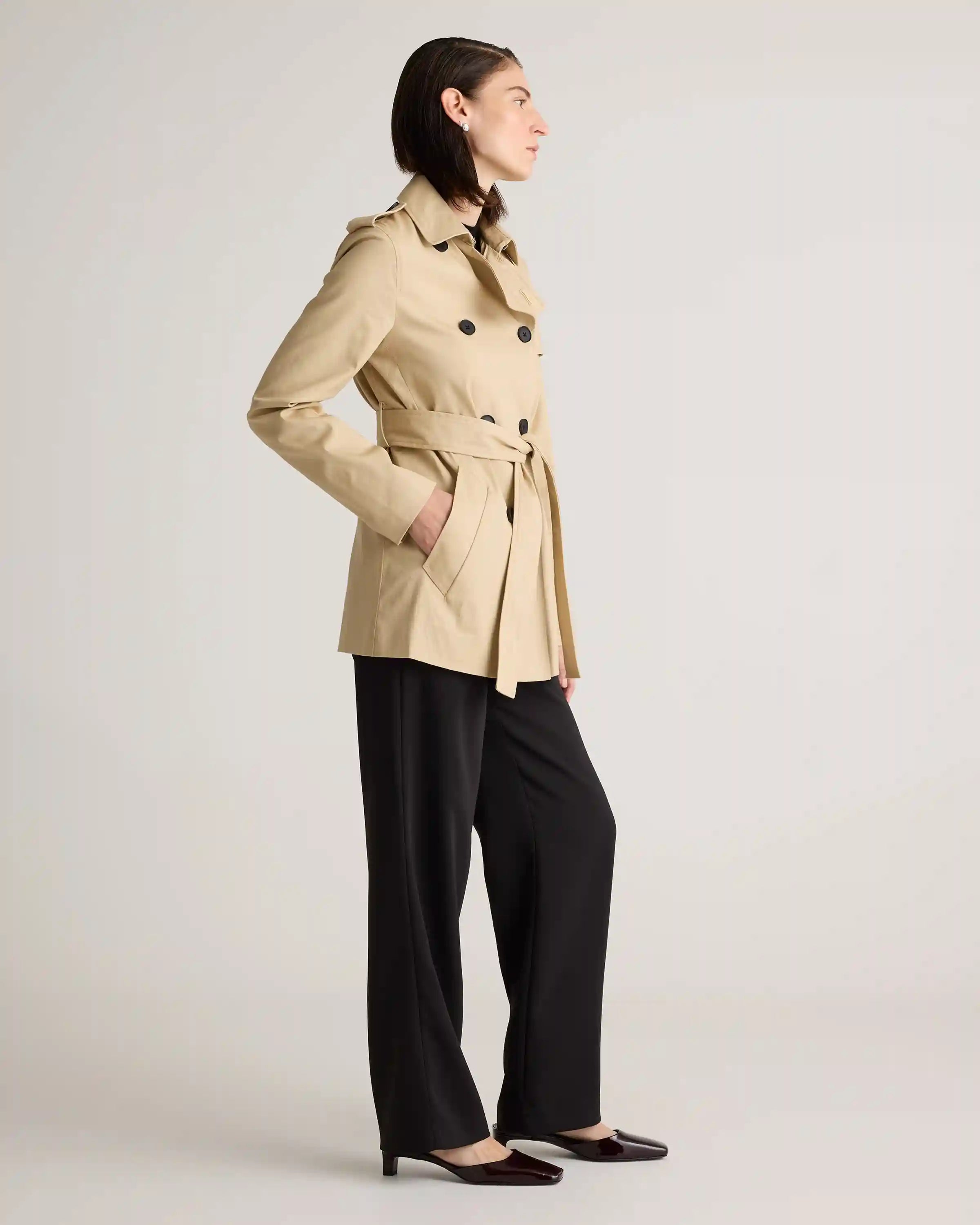Comfort Stretch Short Trench Coat
