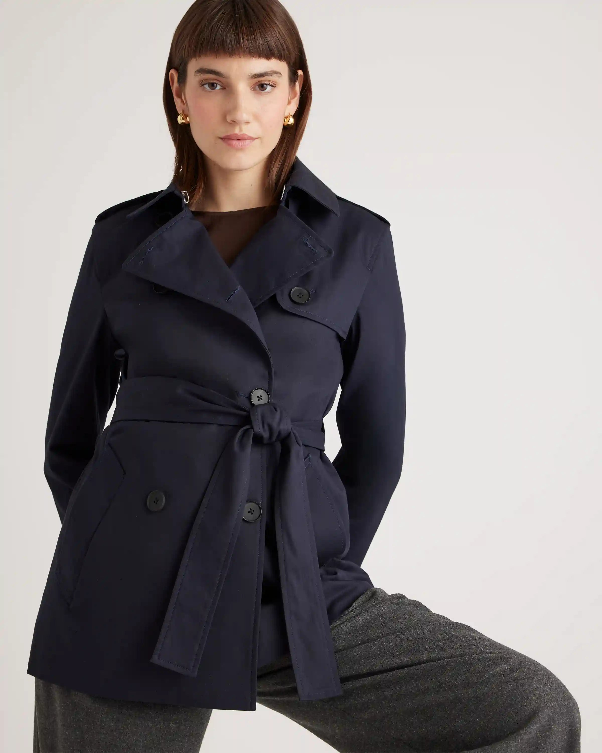 Comfort Stretch Short Trench Coat