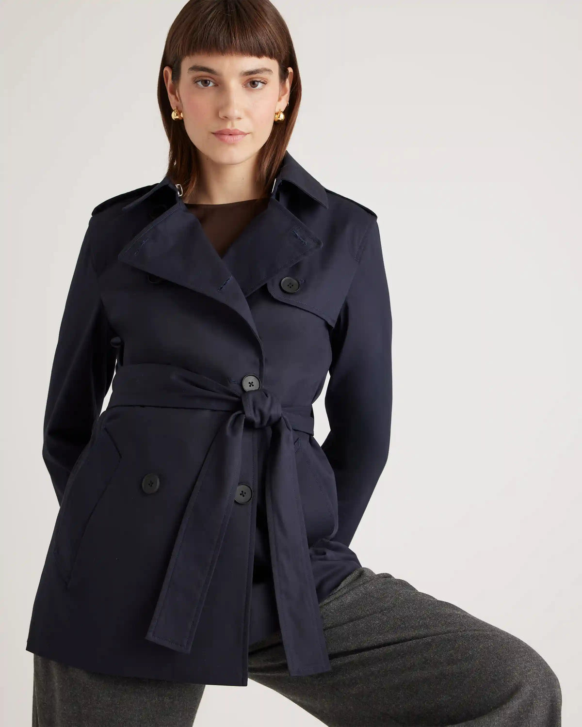 Comfort Stretch Short Trench Coat