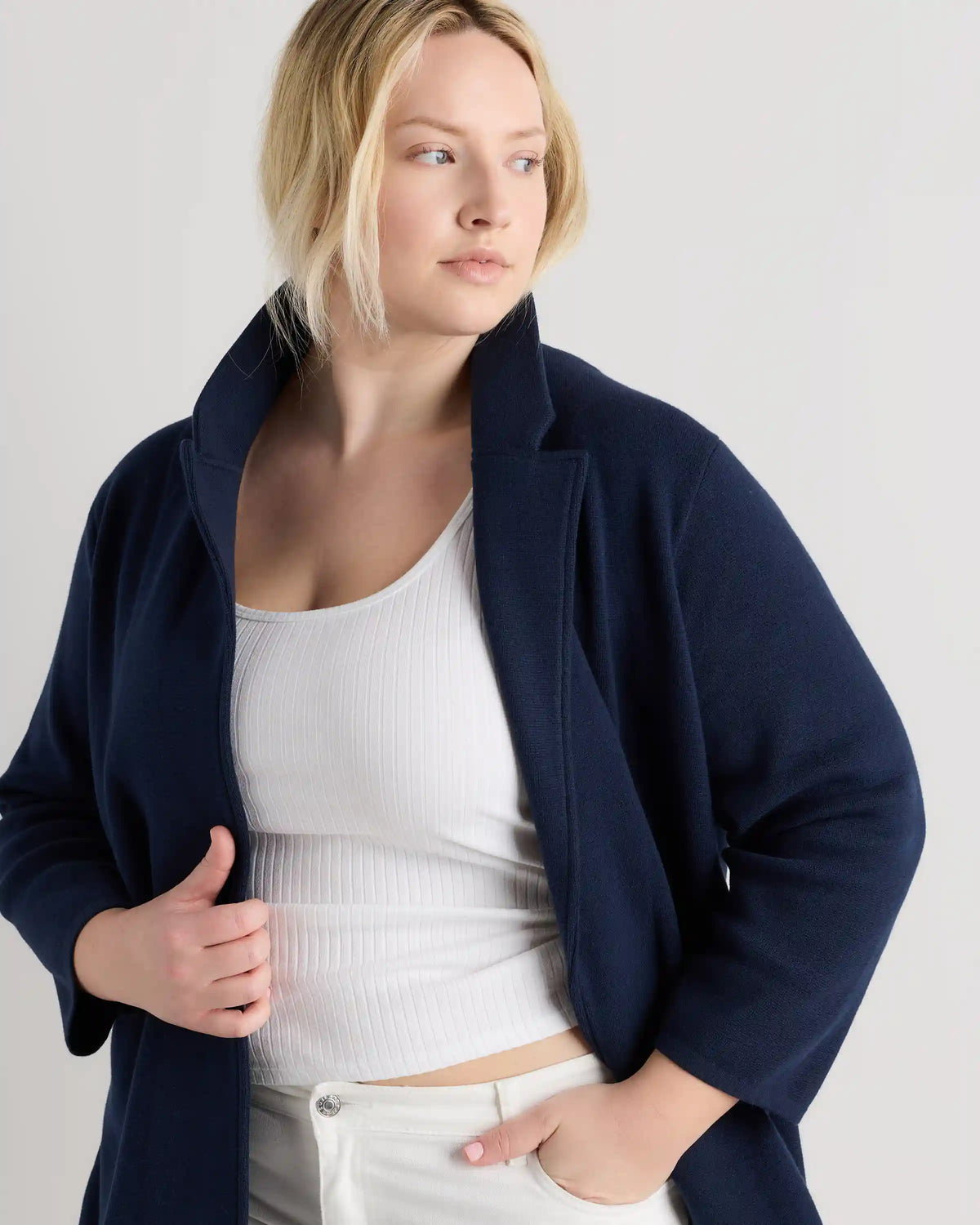 100% Organic Cotton Knit Blazer
