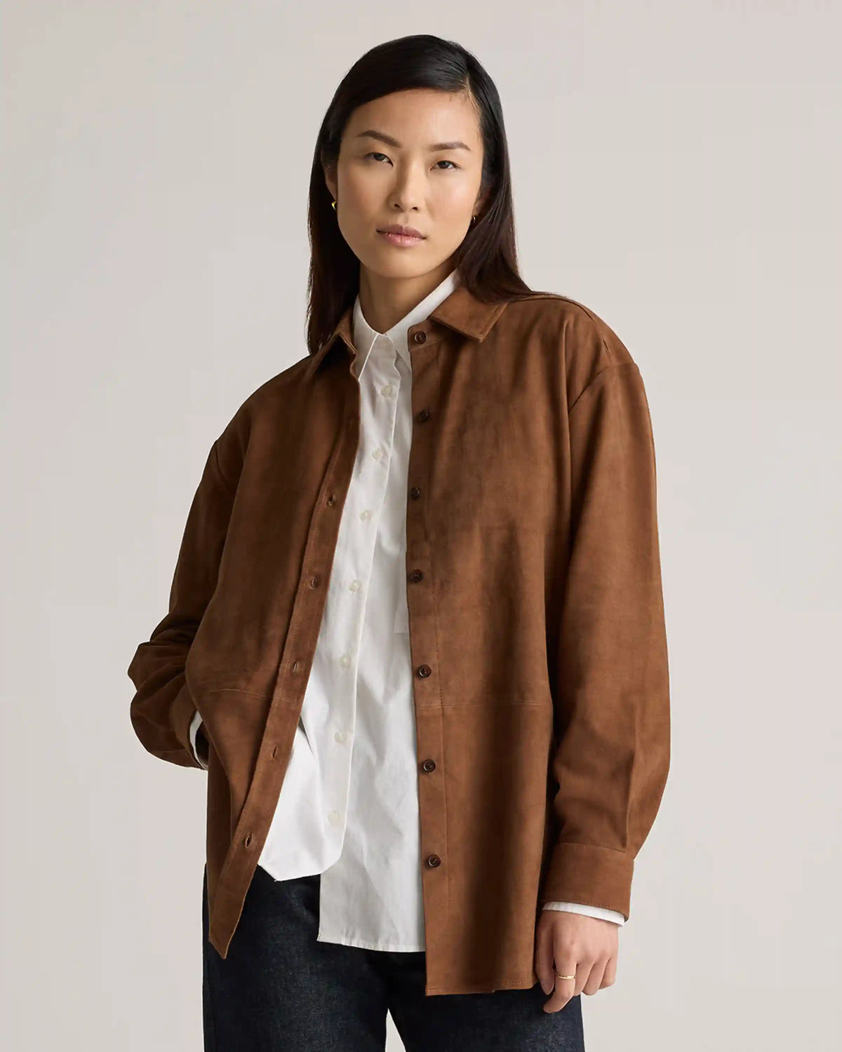 100% Suede Overshirt