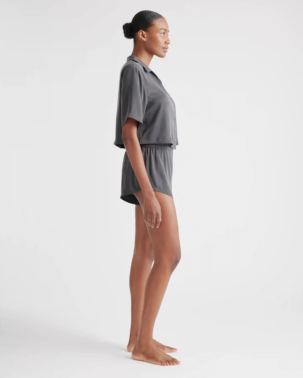 100% Washable Silk Pajama Button Up Top