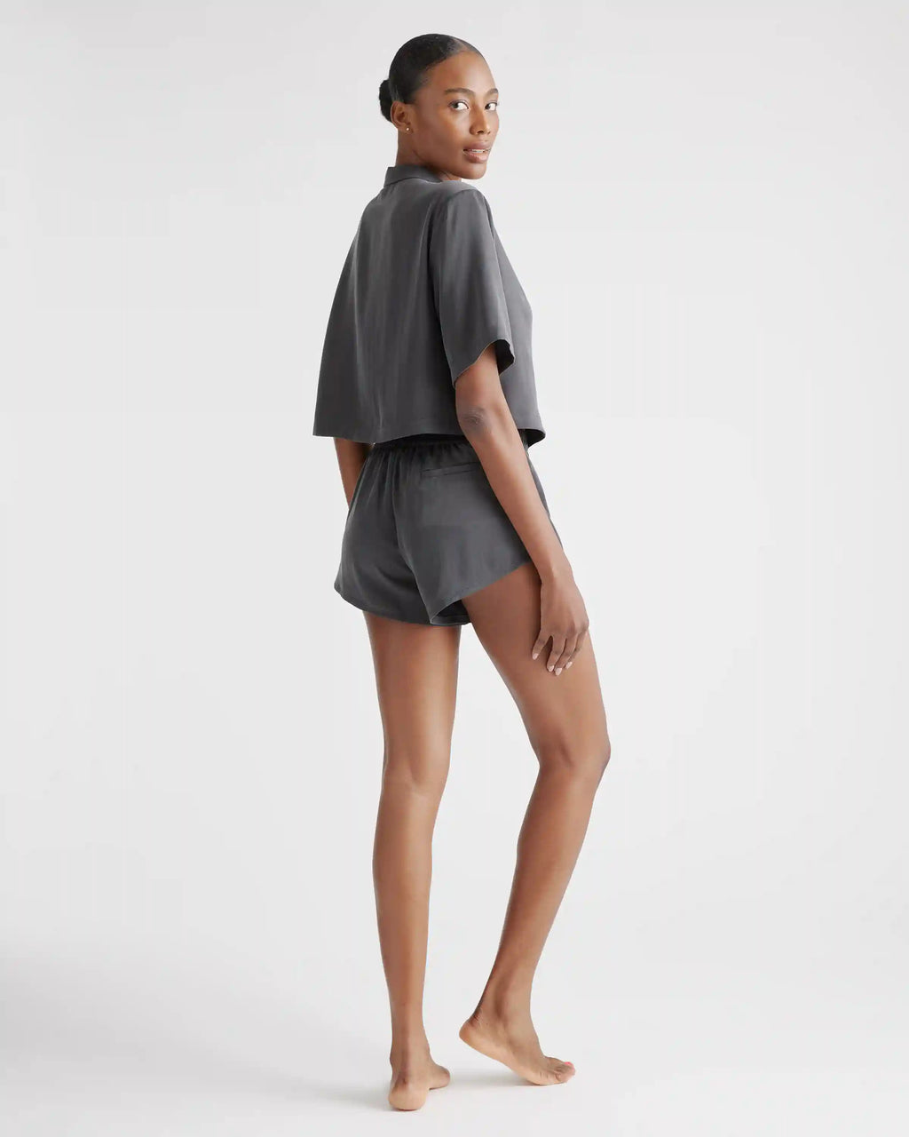 100% Washable Silk Pajama Button Up Top