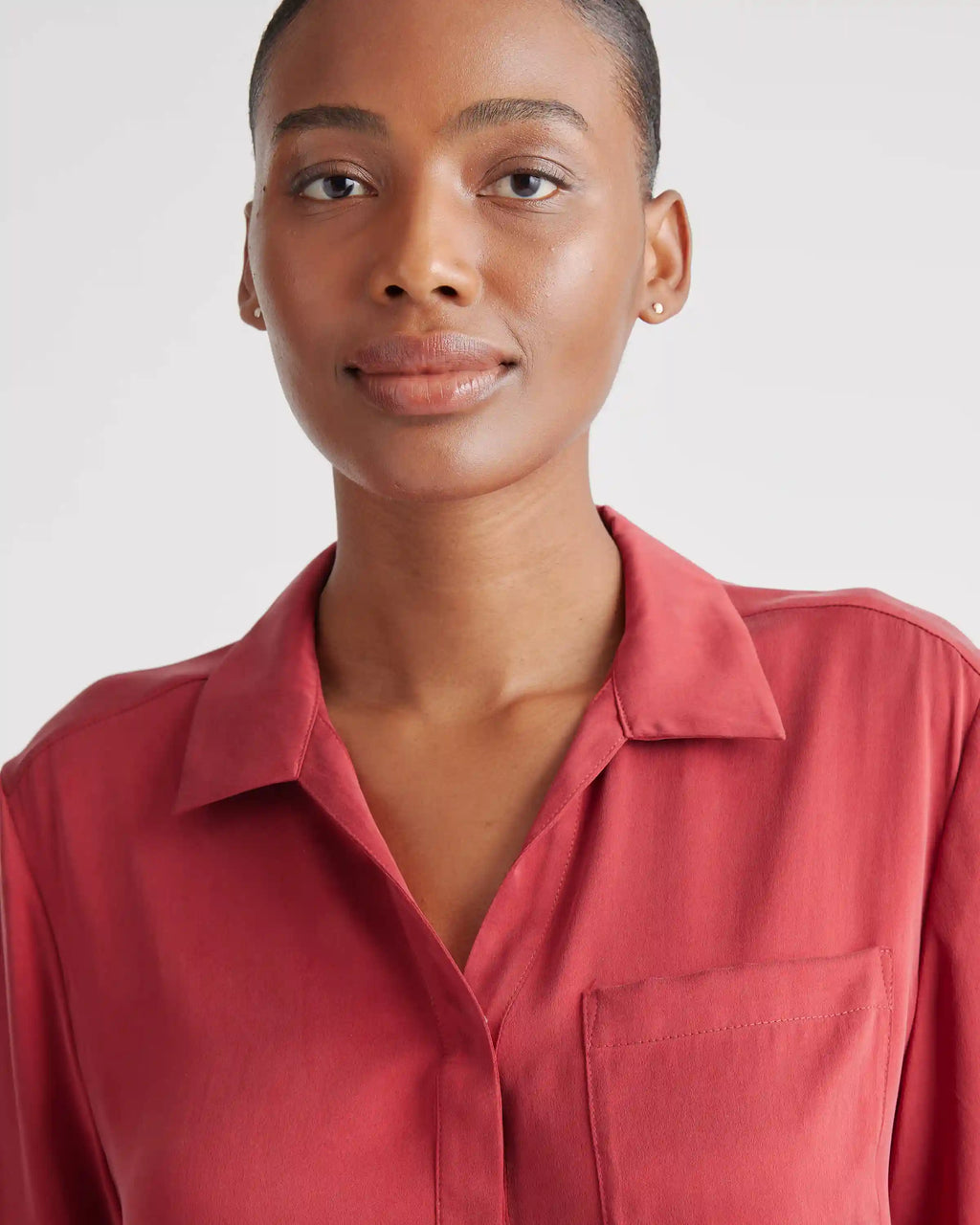 100% Washable Silk Pajama Button Up Top