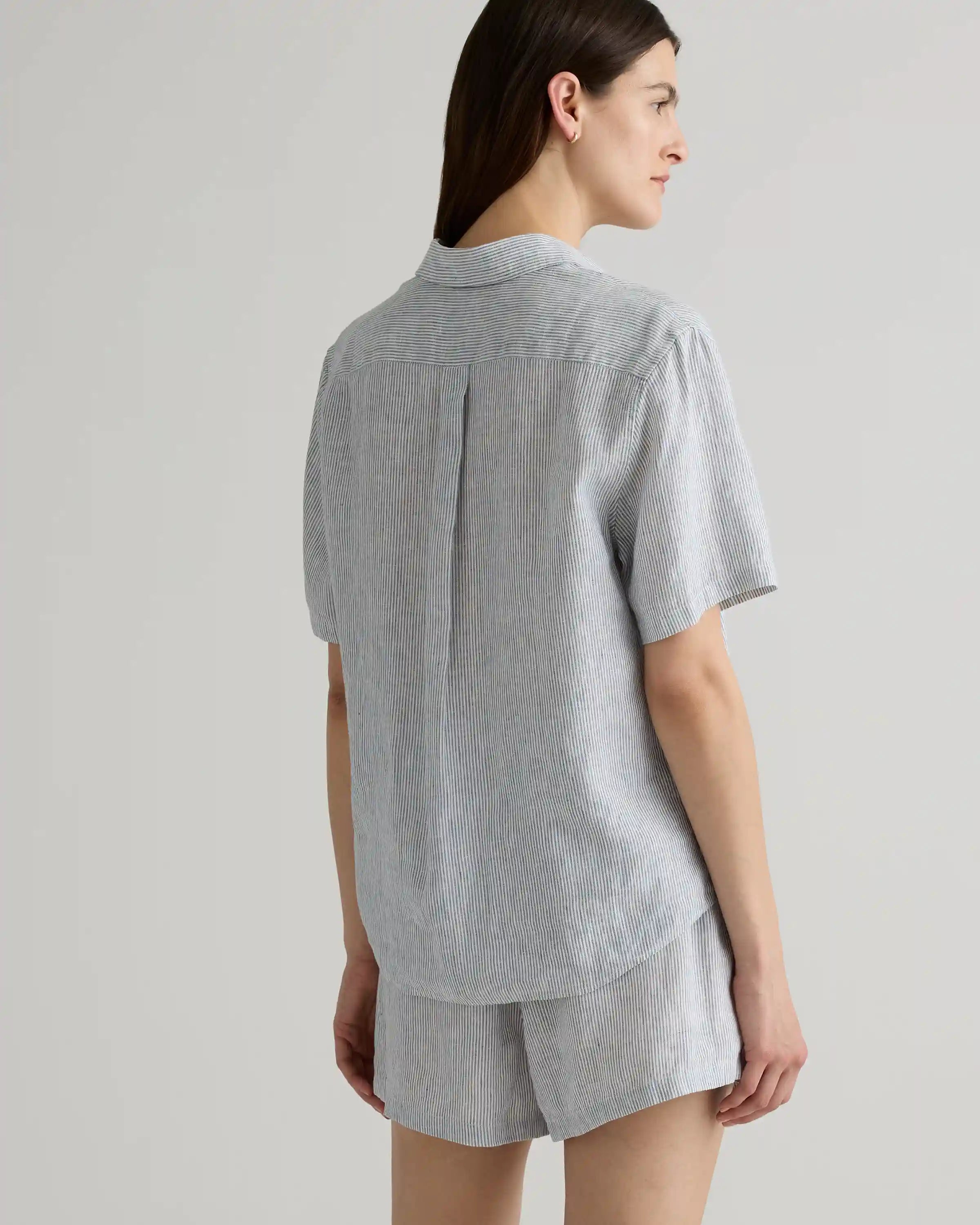 100% European Linen Shorts Pajama Set
