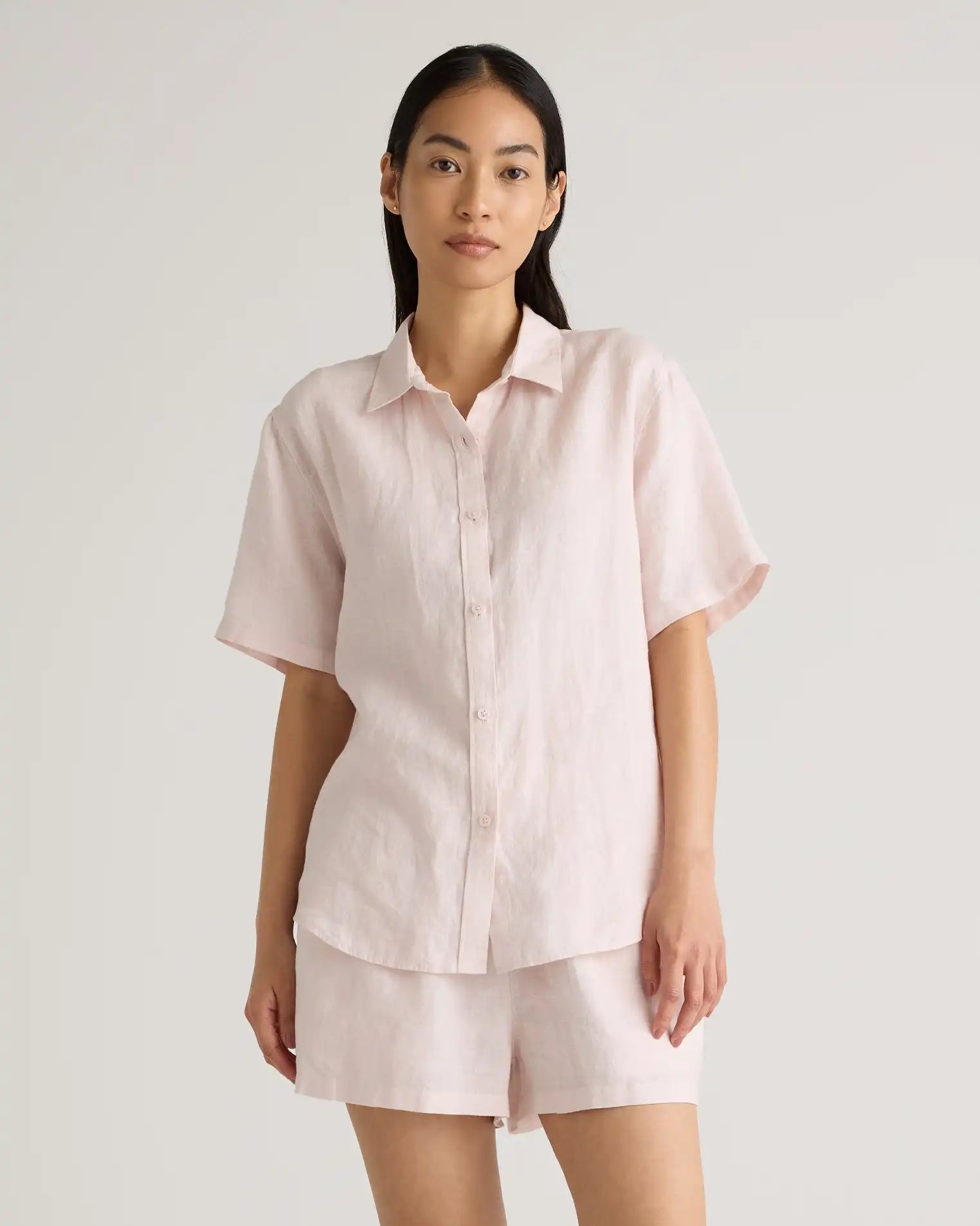 100% European Linen Shorts Pajama Set