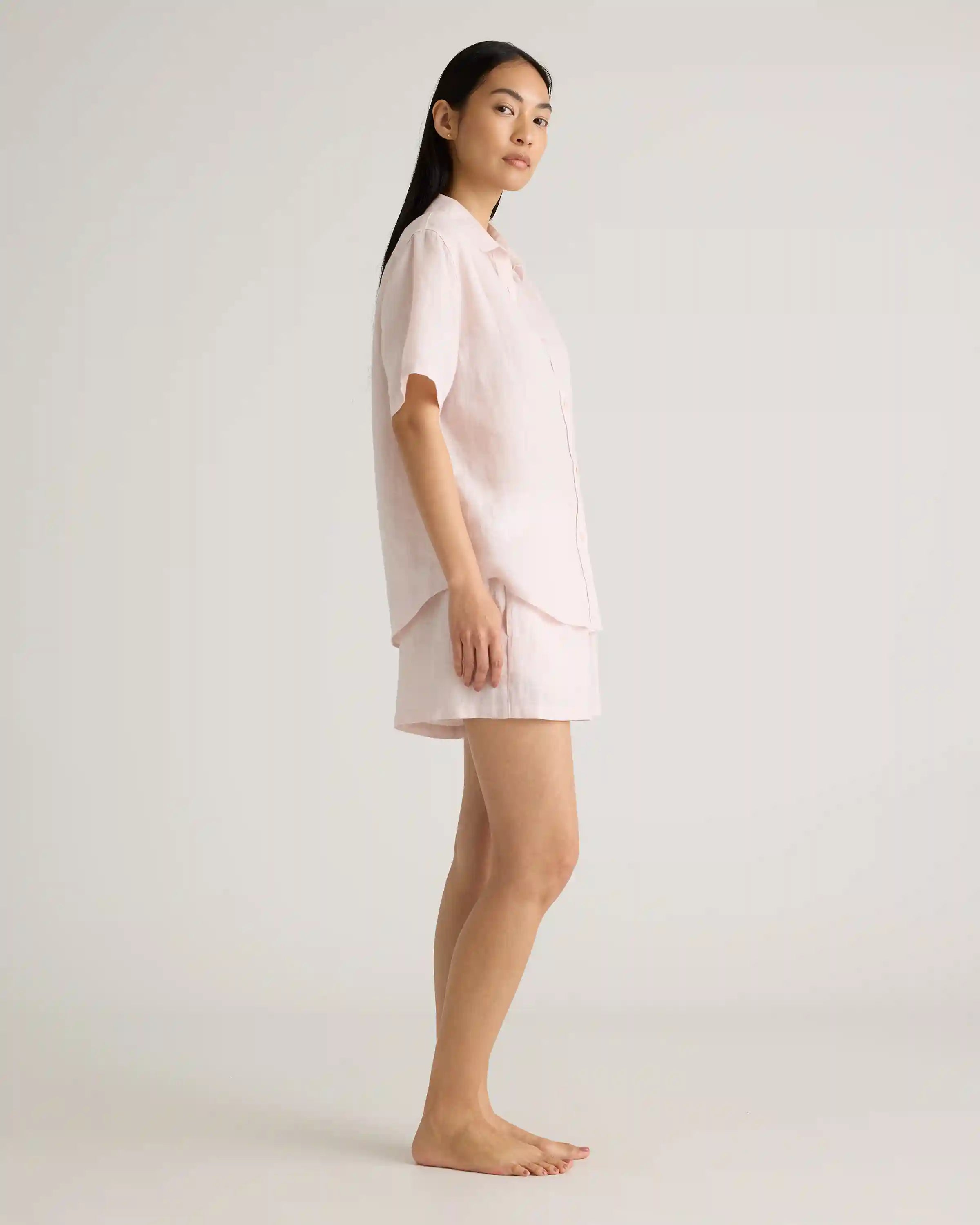 100% European Linen Shorts Pajama Set