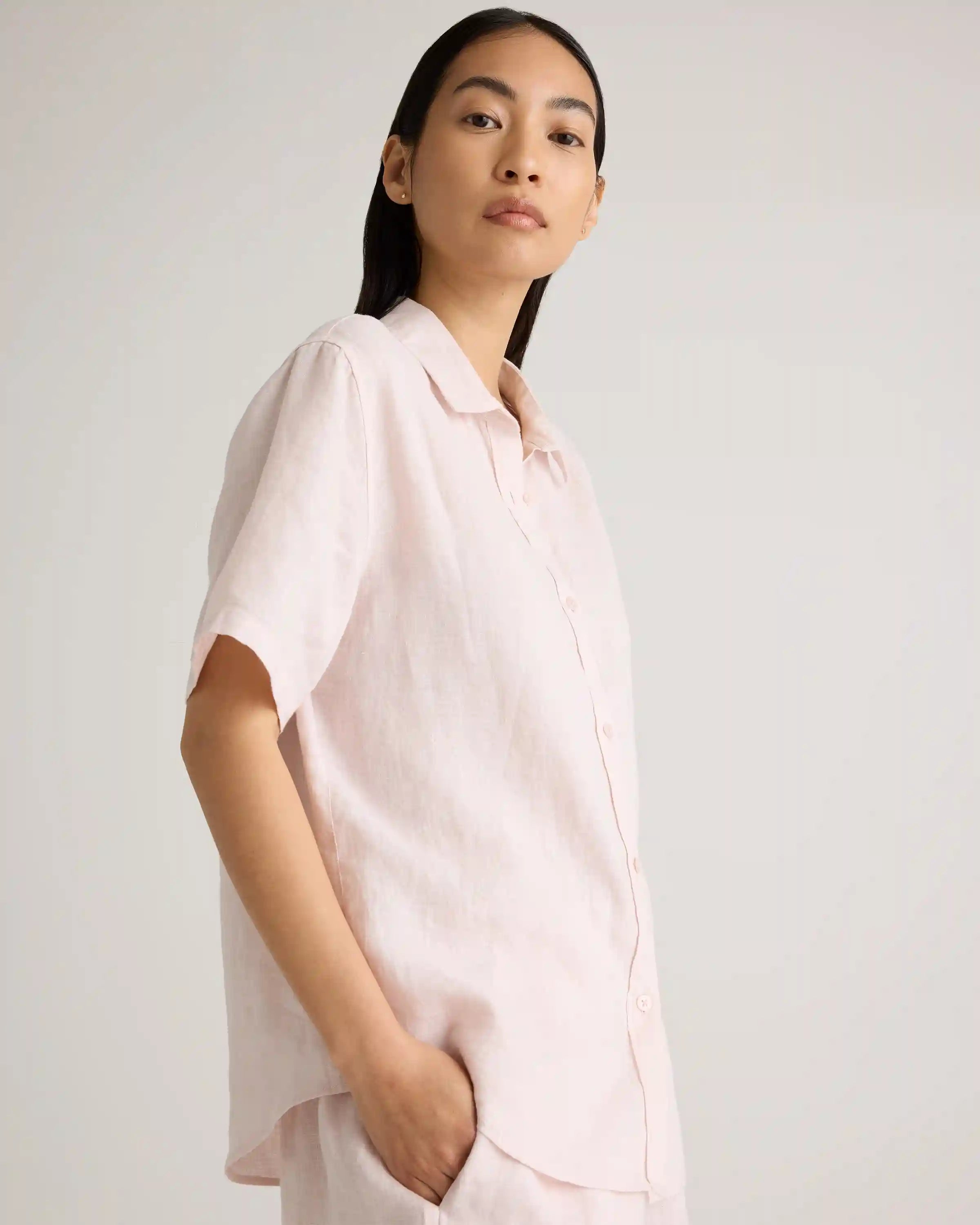 100% European Linen Shorts Pajama Set