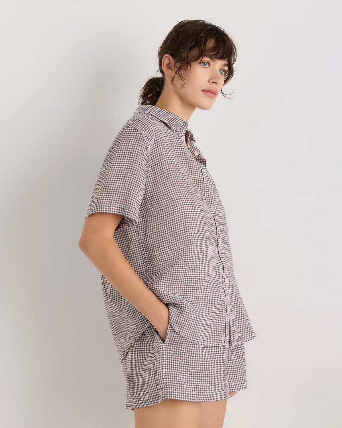 100% European Linen Shorts Pajama Set