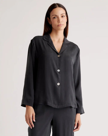 100% Washable Silk Pajama Long Sleeve Top