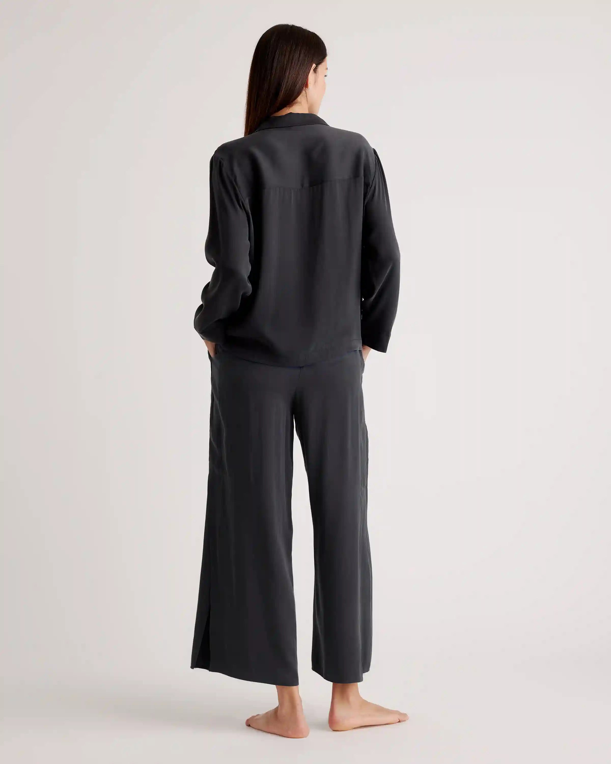 100% Washable Silk Pajama Long Sleeve Top