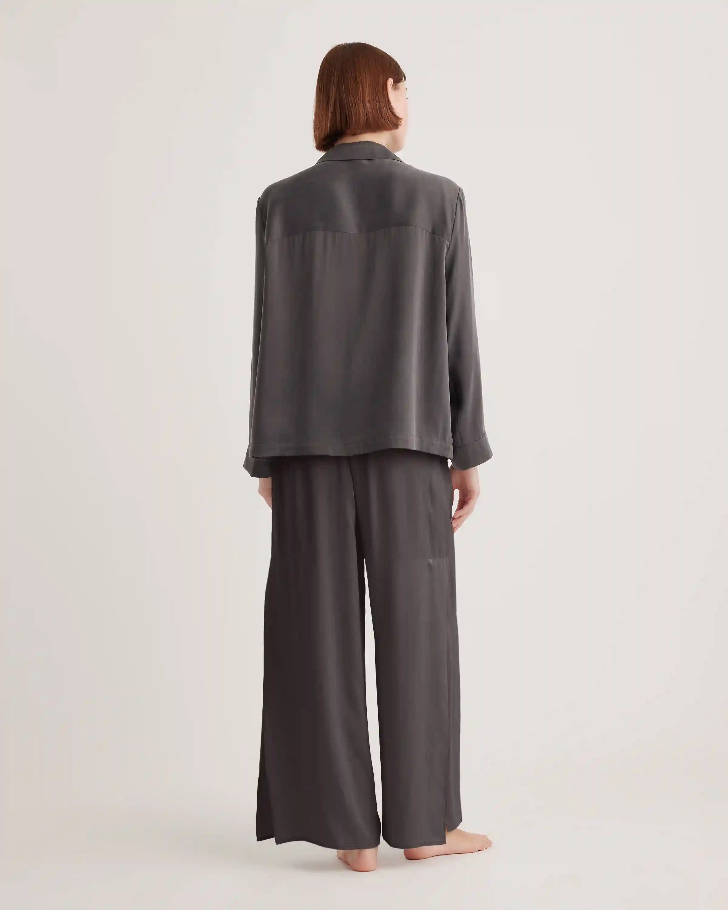 100% Washable Silk Pajama Long Sleeve Top