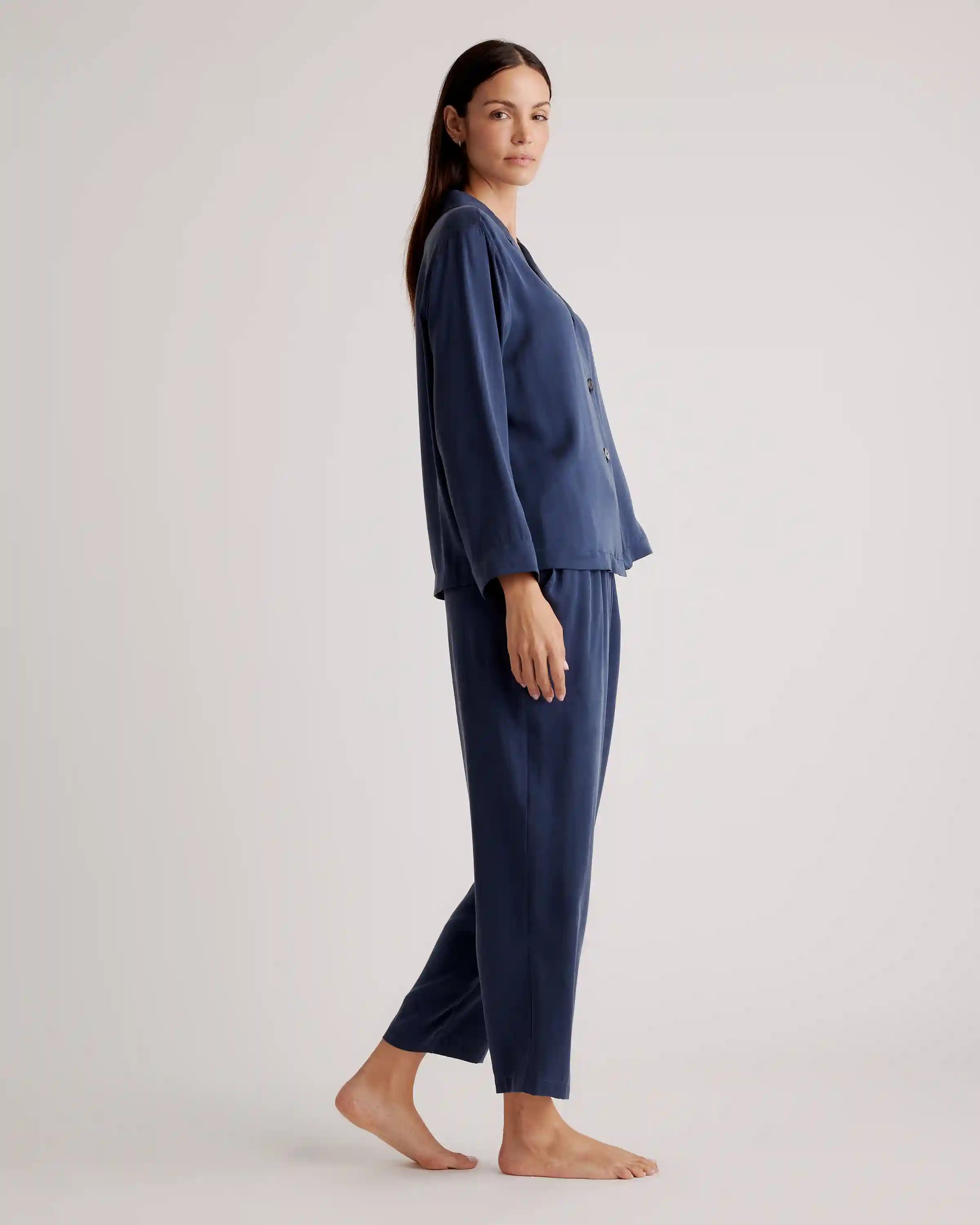 100% Washable Silk Pajama Long Sleeve Top