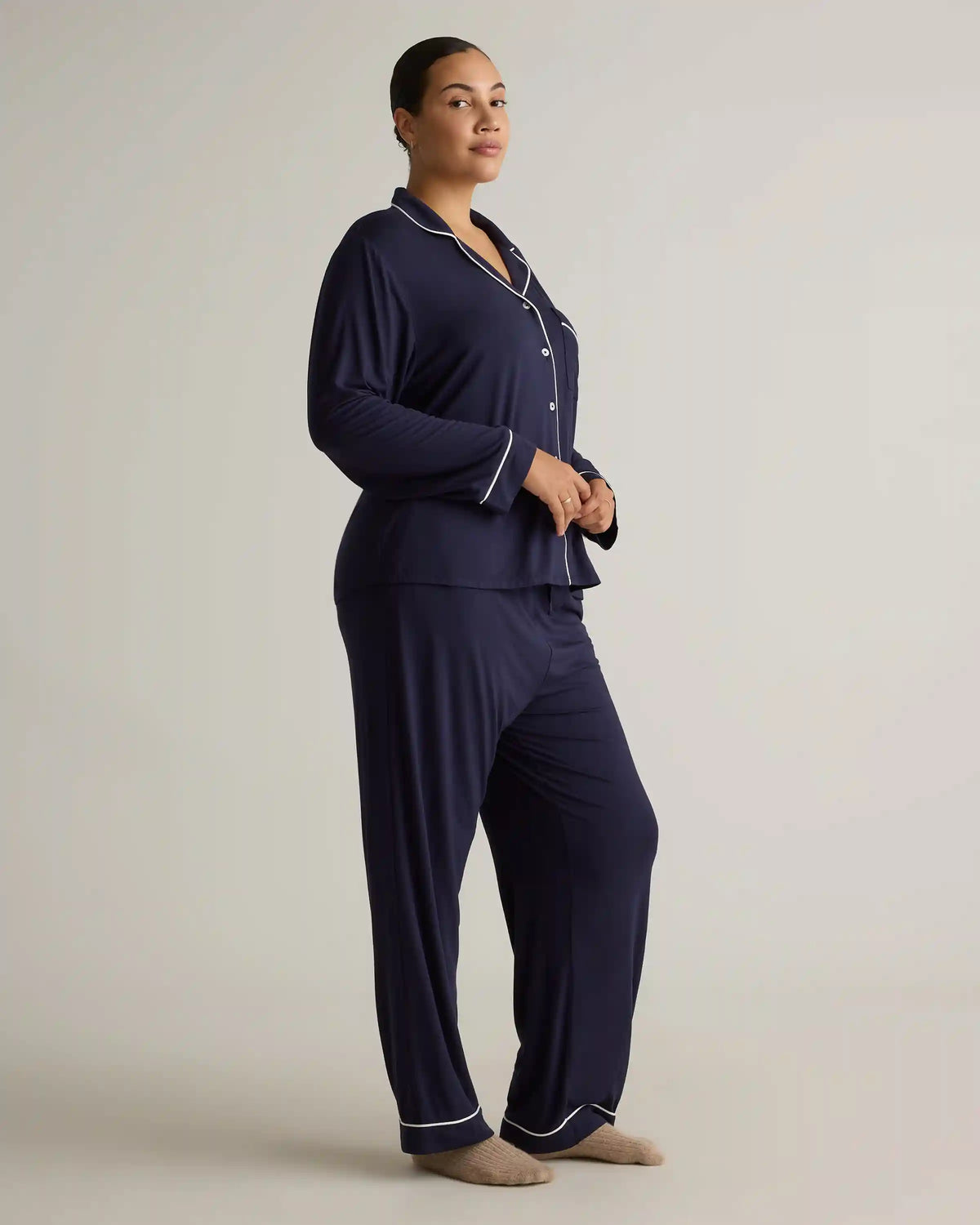Bamboo Jersey Long Sleeve Pajama Set
