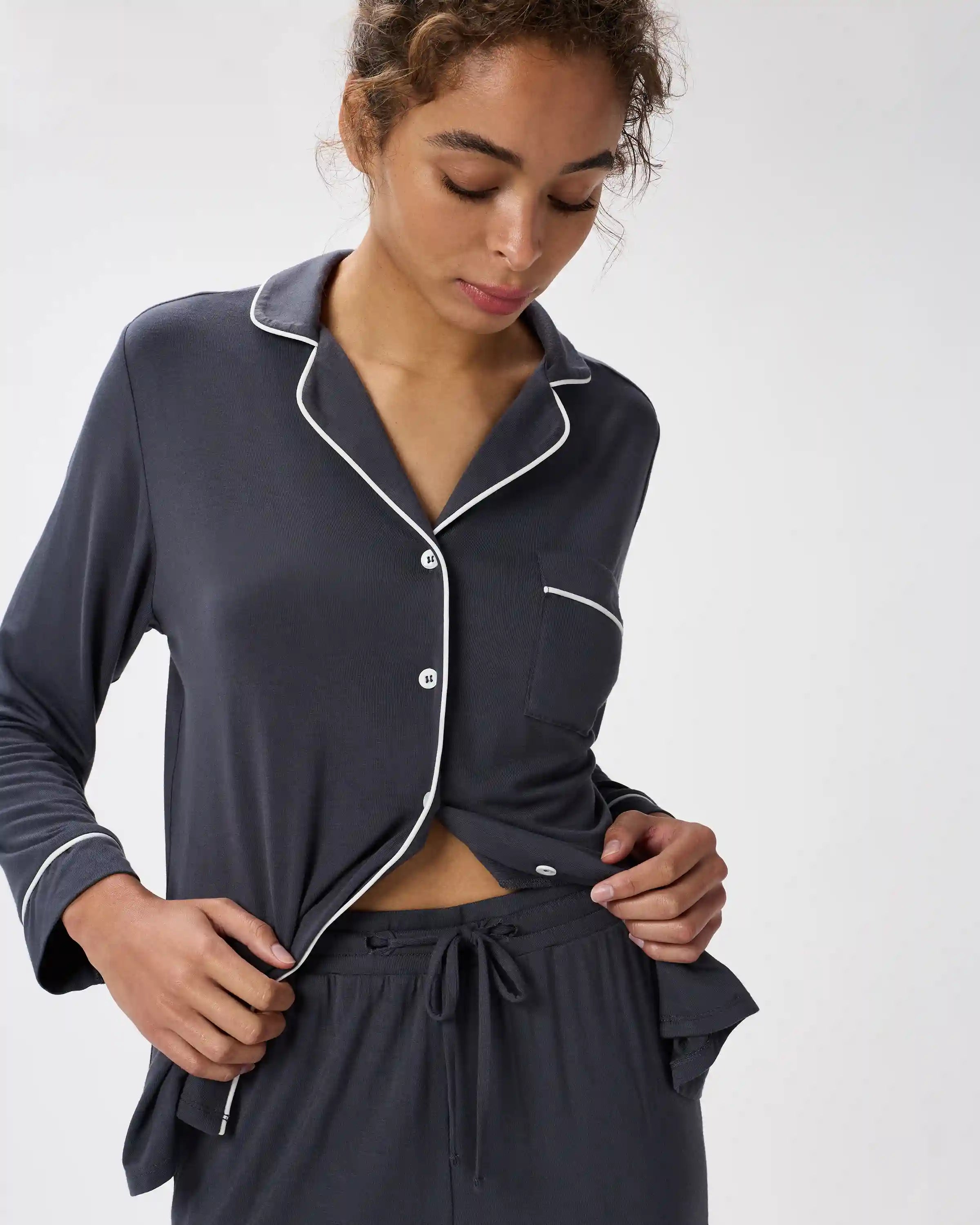Bamboo Jersey Long Sleeve Pajama Set