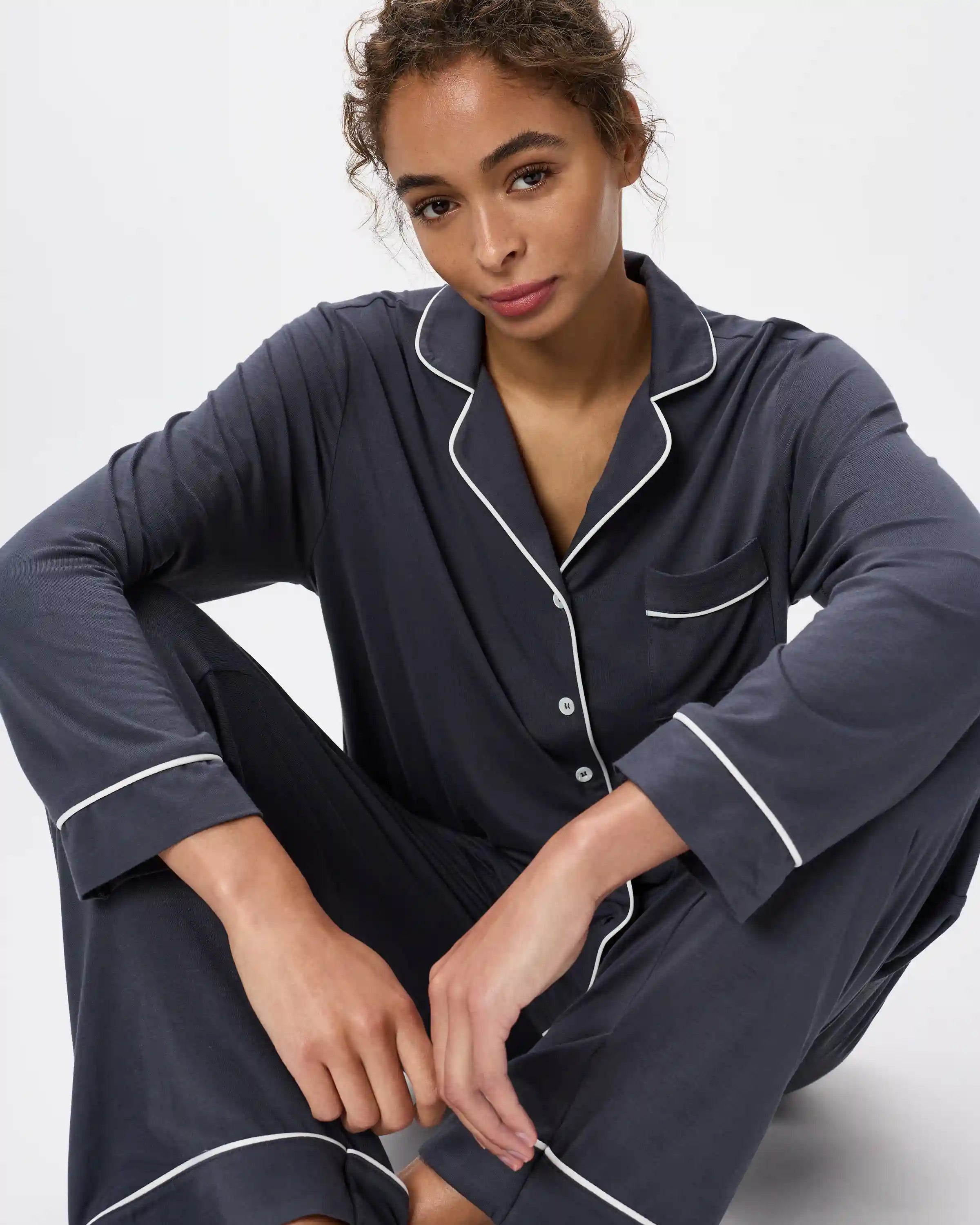 Bamboo Jersey Long Sleeve Pajama Set
