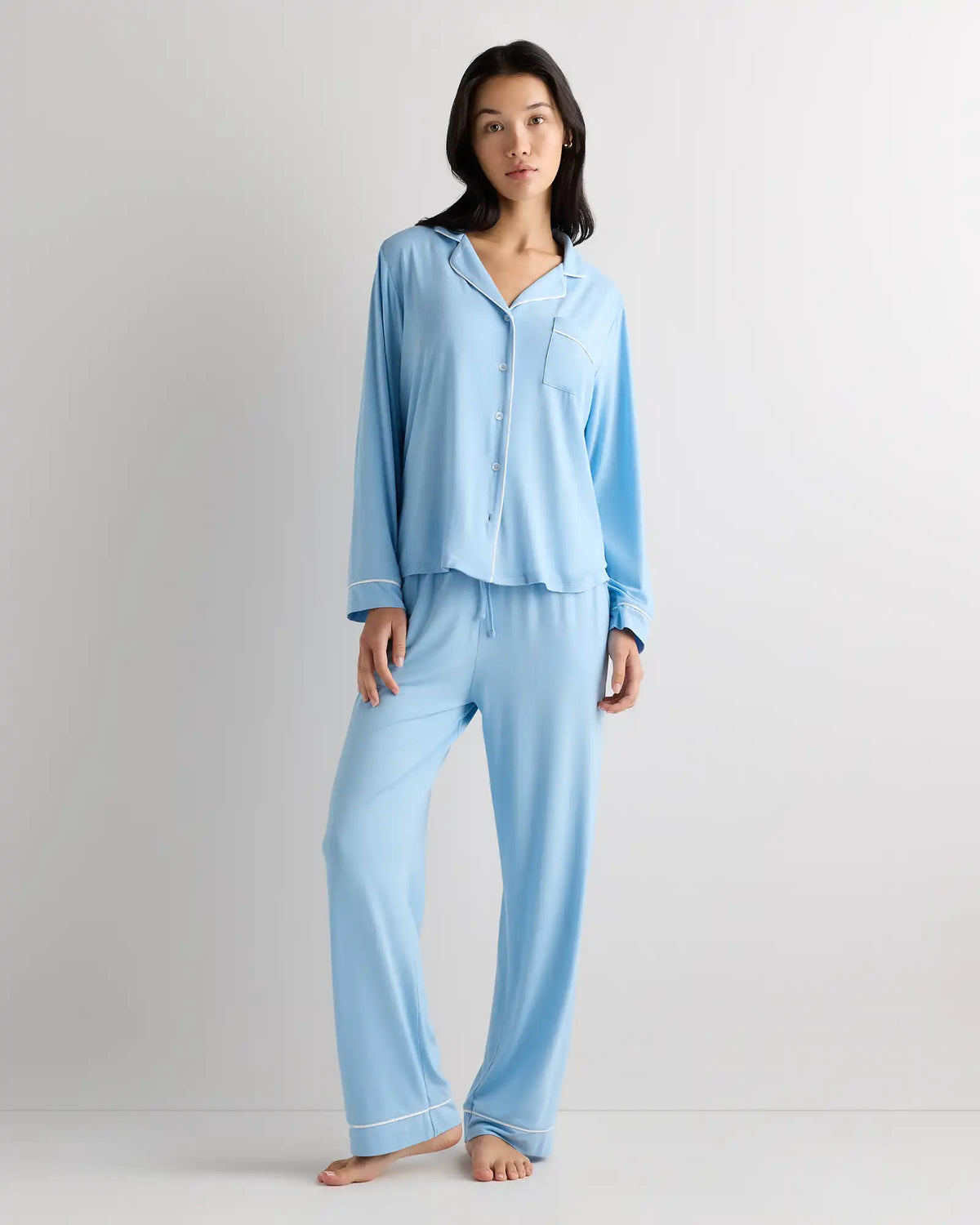 Bamboo Jersey Long Sleeve Pajama Set