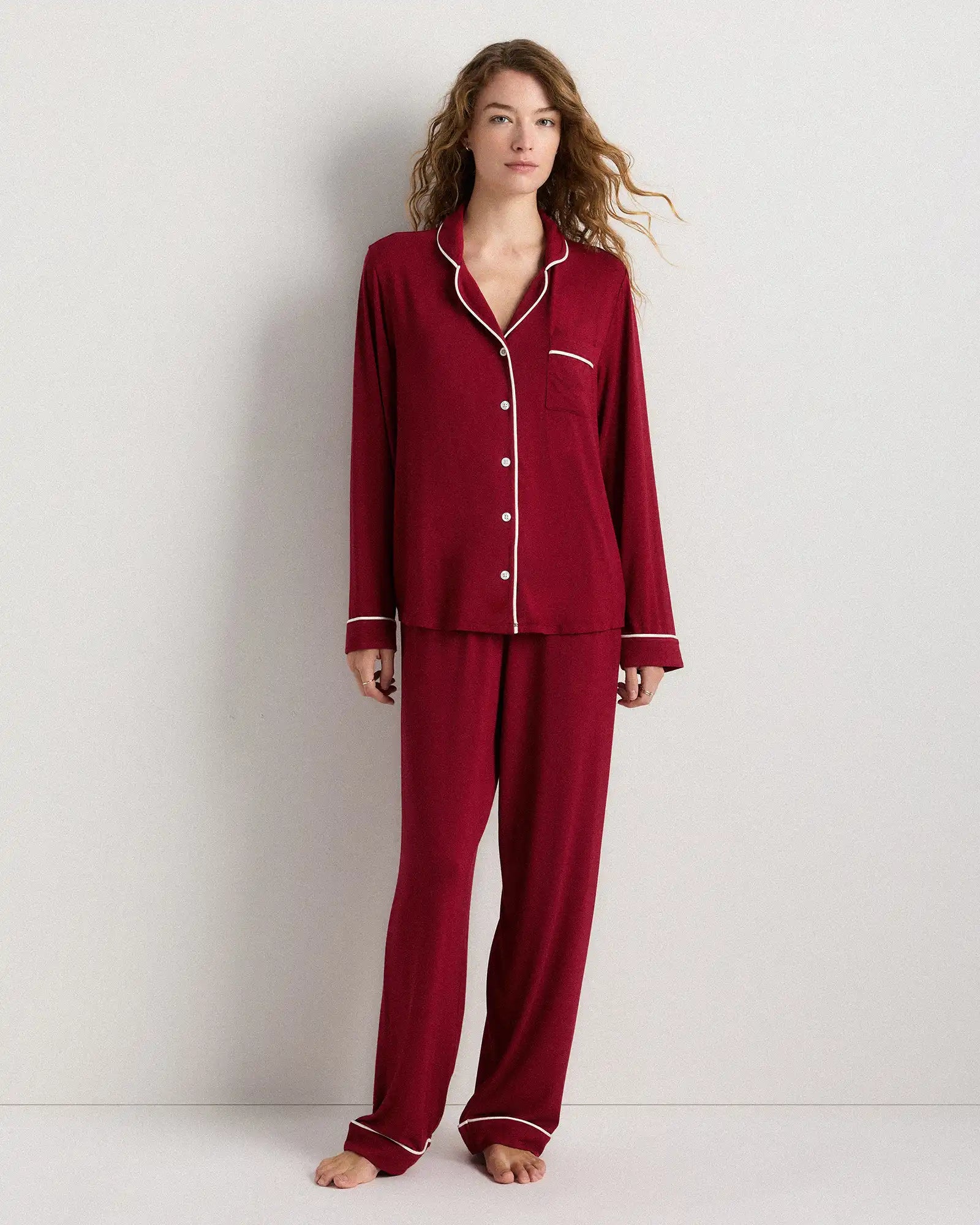 Bamboo Jersey Long Sleeve Pajama Set
