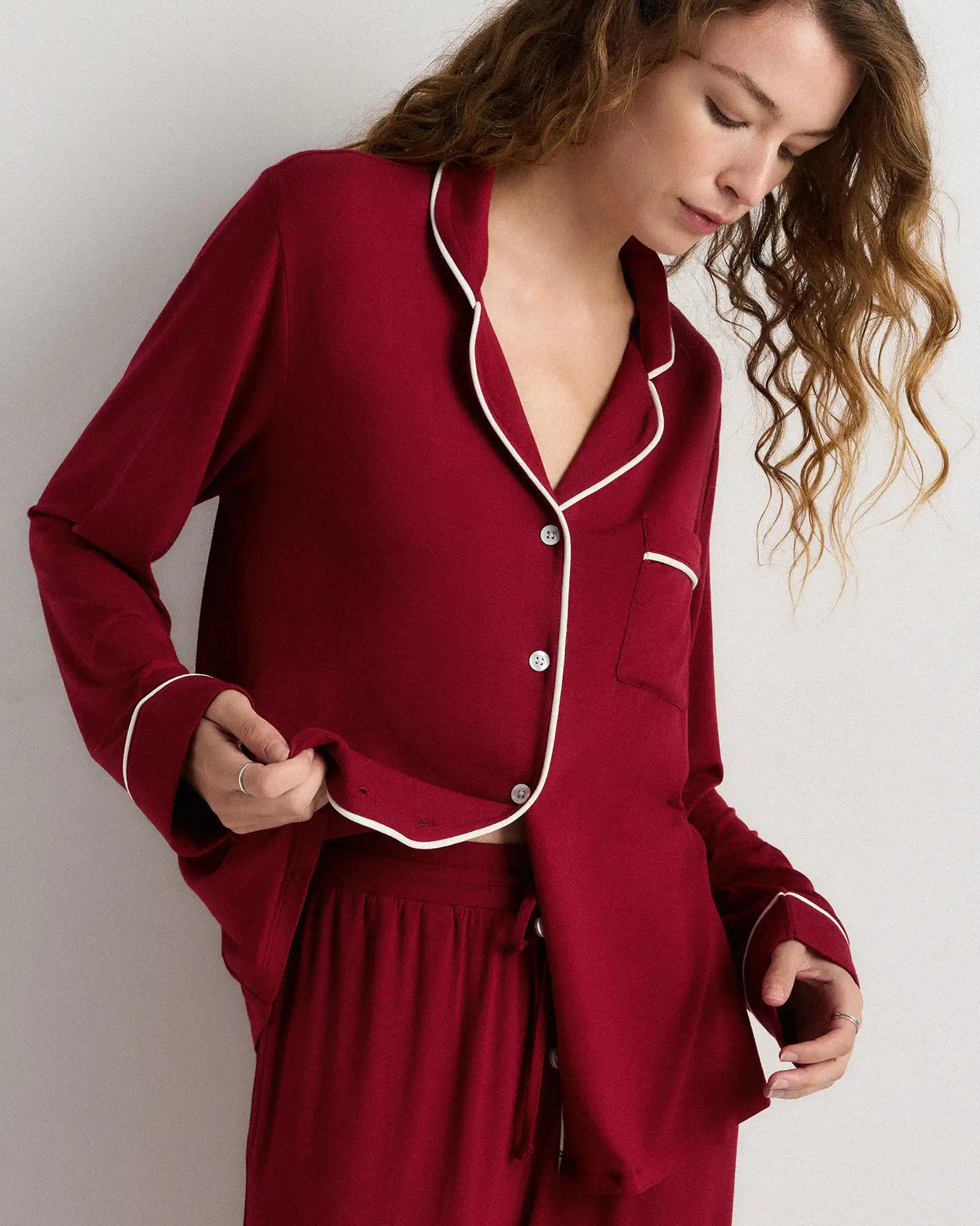 Bamboo Jersey Long Sleeve Pajama Set
